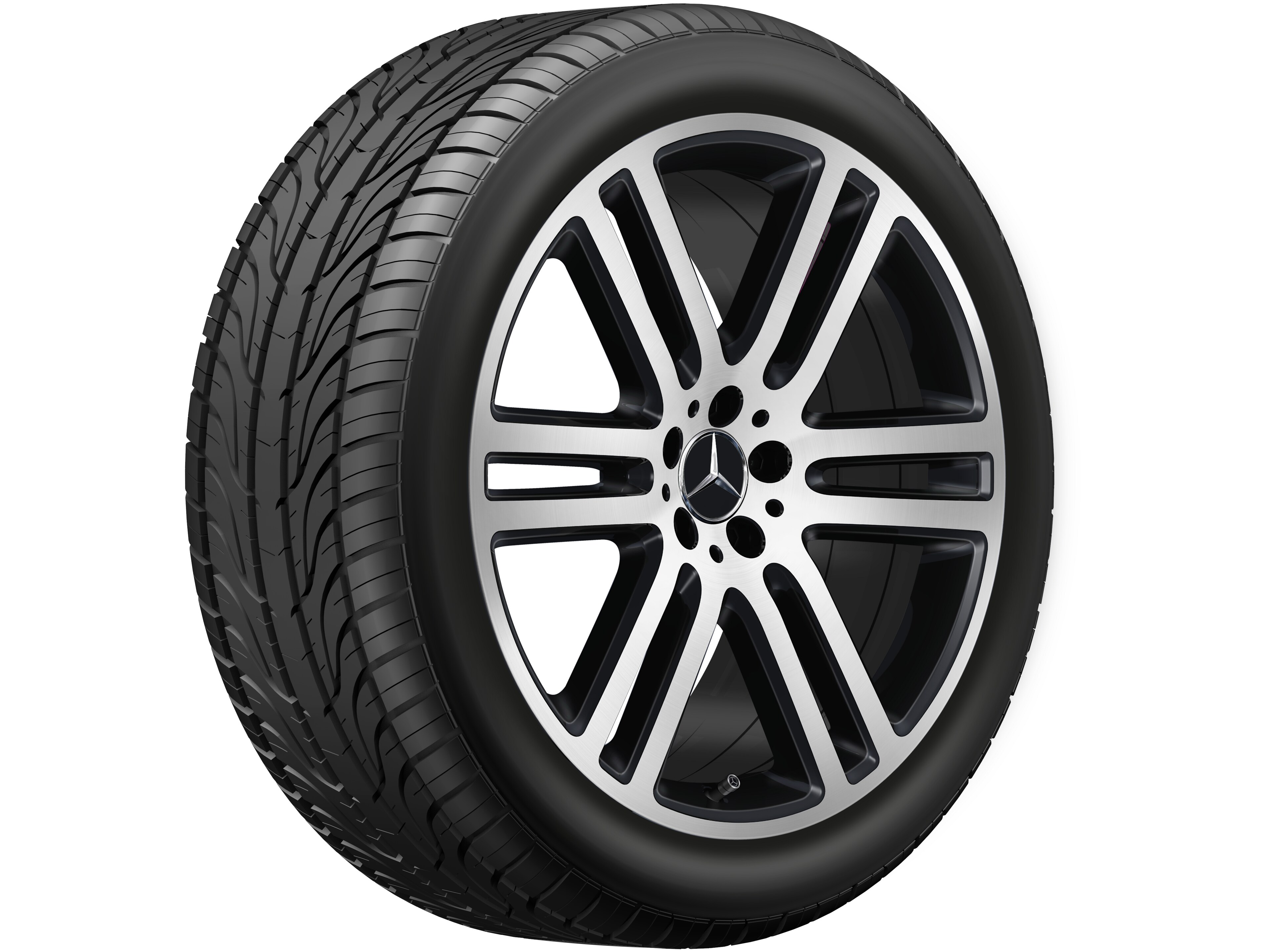 6-Doppelspeichen-Rad, 53,3 cm (21 Zoll), glan