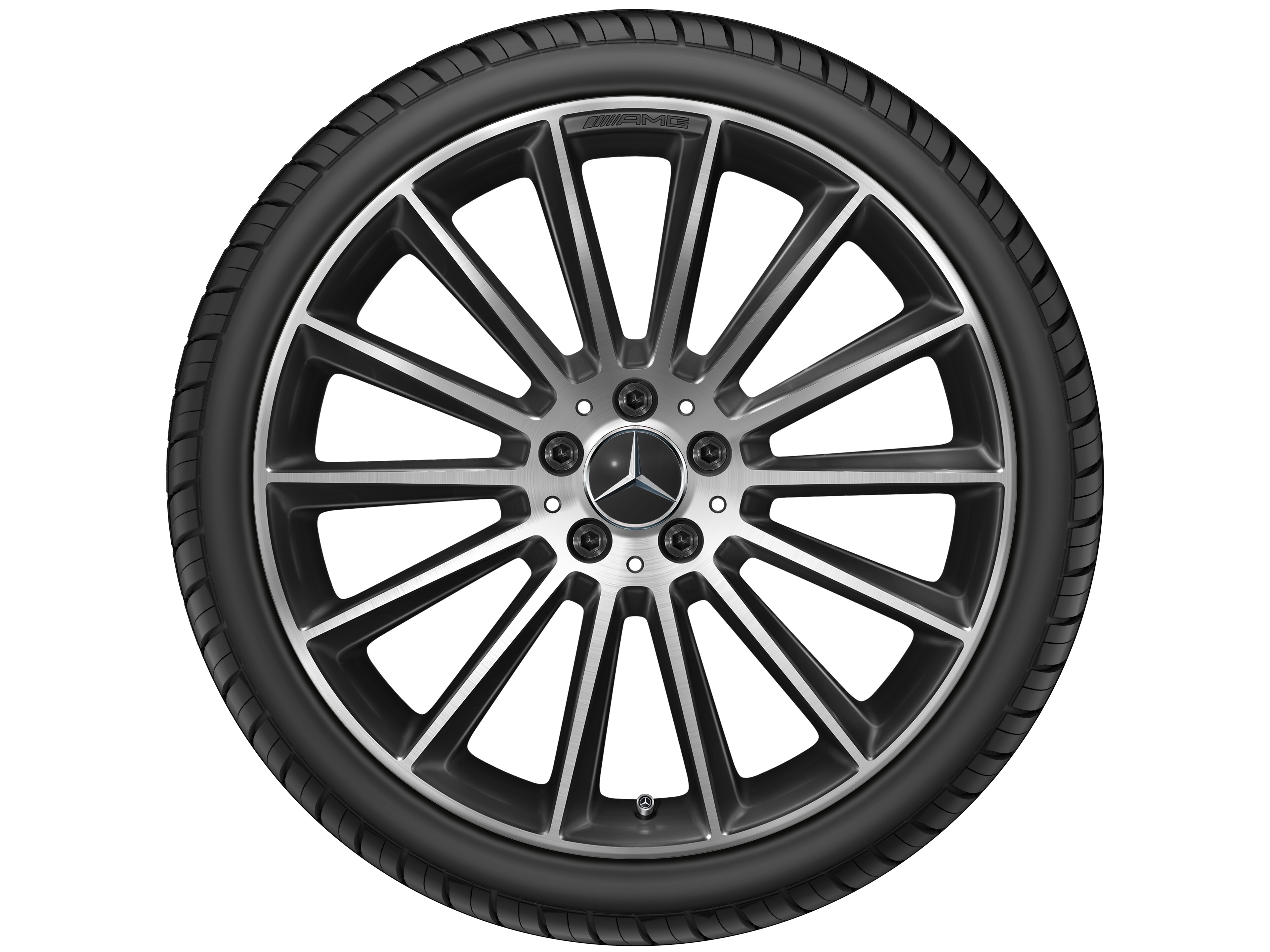 Mercedes-Benz -  AMG Vielspeichen-Rad, 50,8 cm (20 Zoll), glanzgedreht 9 J x 20 ET 49, schwarz