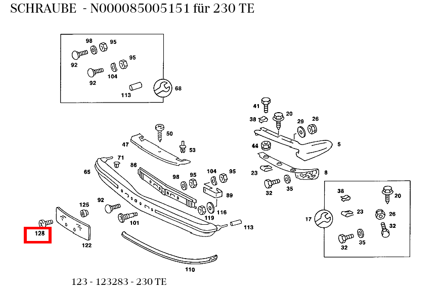 Schraube 230 TE 123 Schraube 230 TE 123