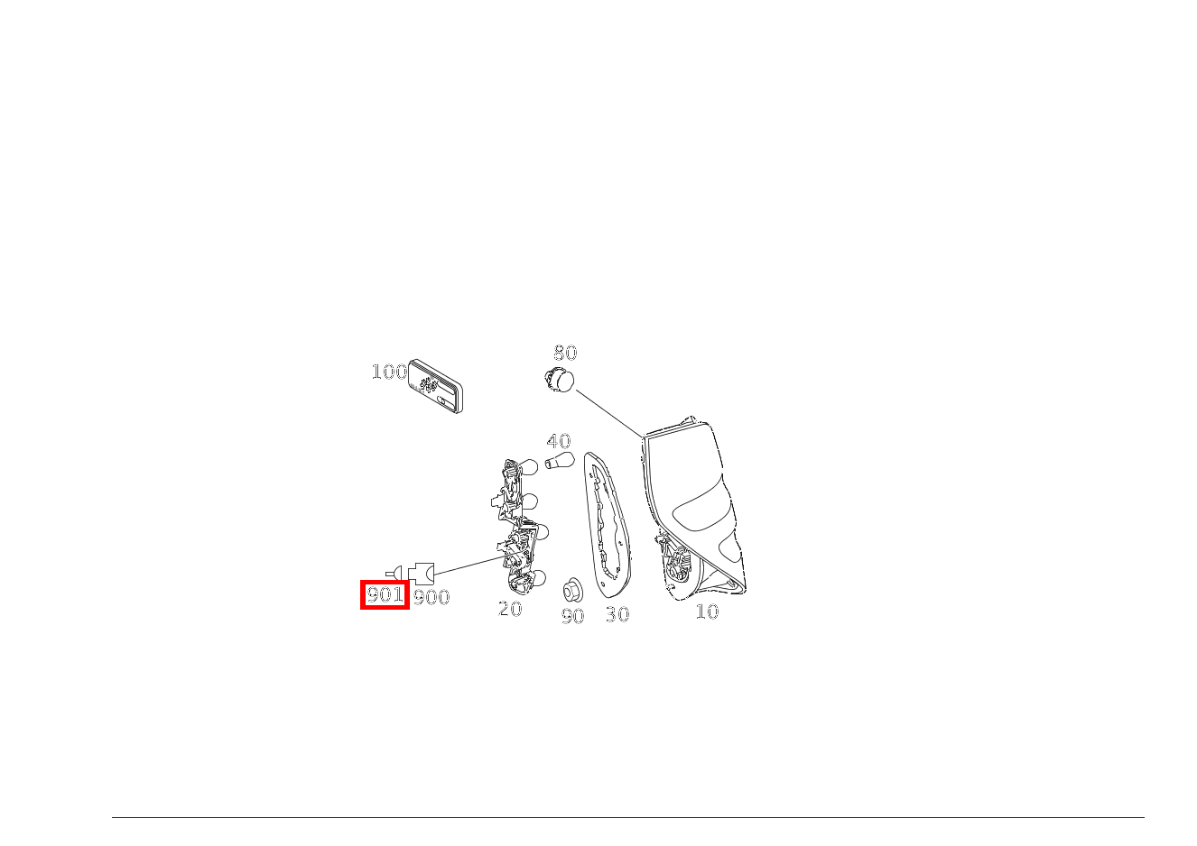 Kontaktbuchse SCHLUSSLEUCHTE E4; 0.5-1.0 MM2 MCP2.8 A 200 TURBO COUPE 169