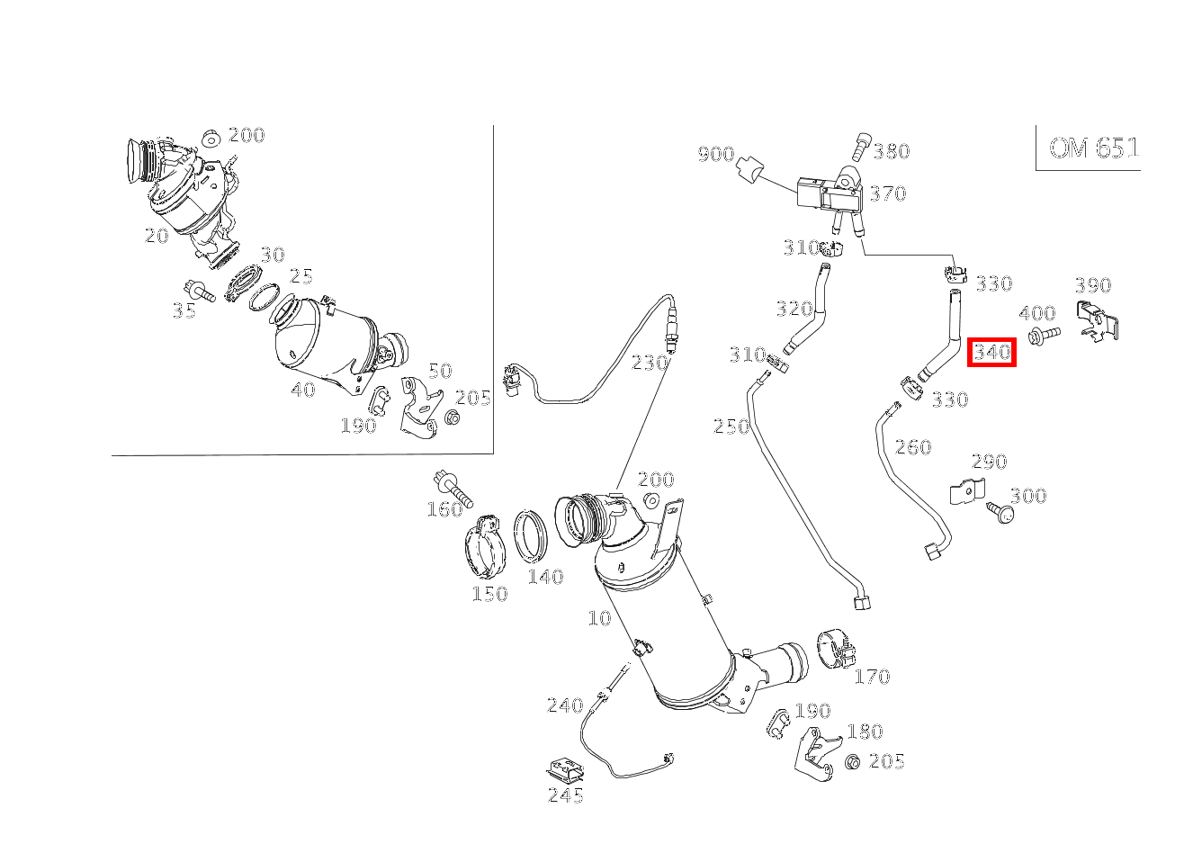 Abgasschlauch C250CDI BE C 204 Abgasschlauch C250CDI BE C 204