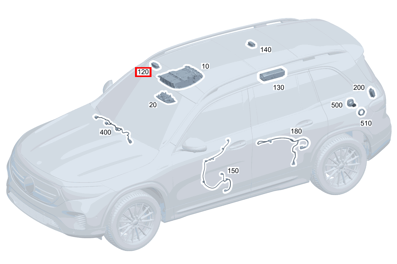 Innenraumleuchte Make-up Leuchte links und rechts GLB 200 4MATIC 253