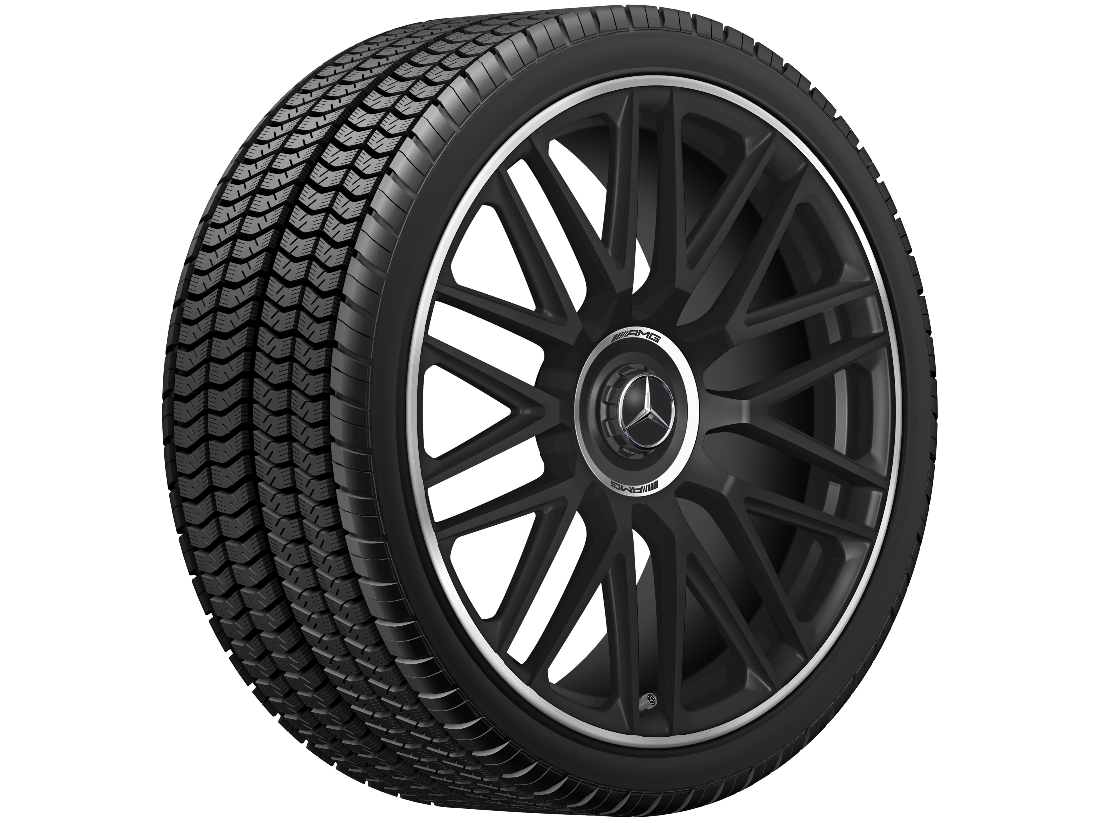AMG Schmiederad 10-Speichen-Design, 21 Zoll, 9,5 J x 21 ET 56, schwarz matt
