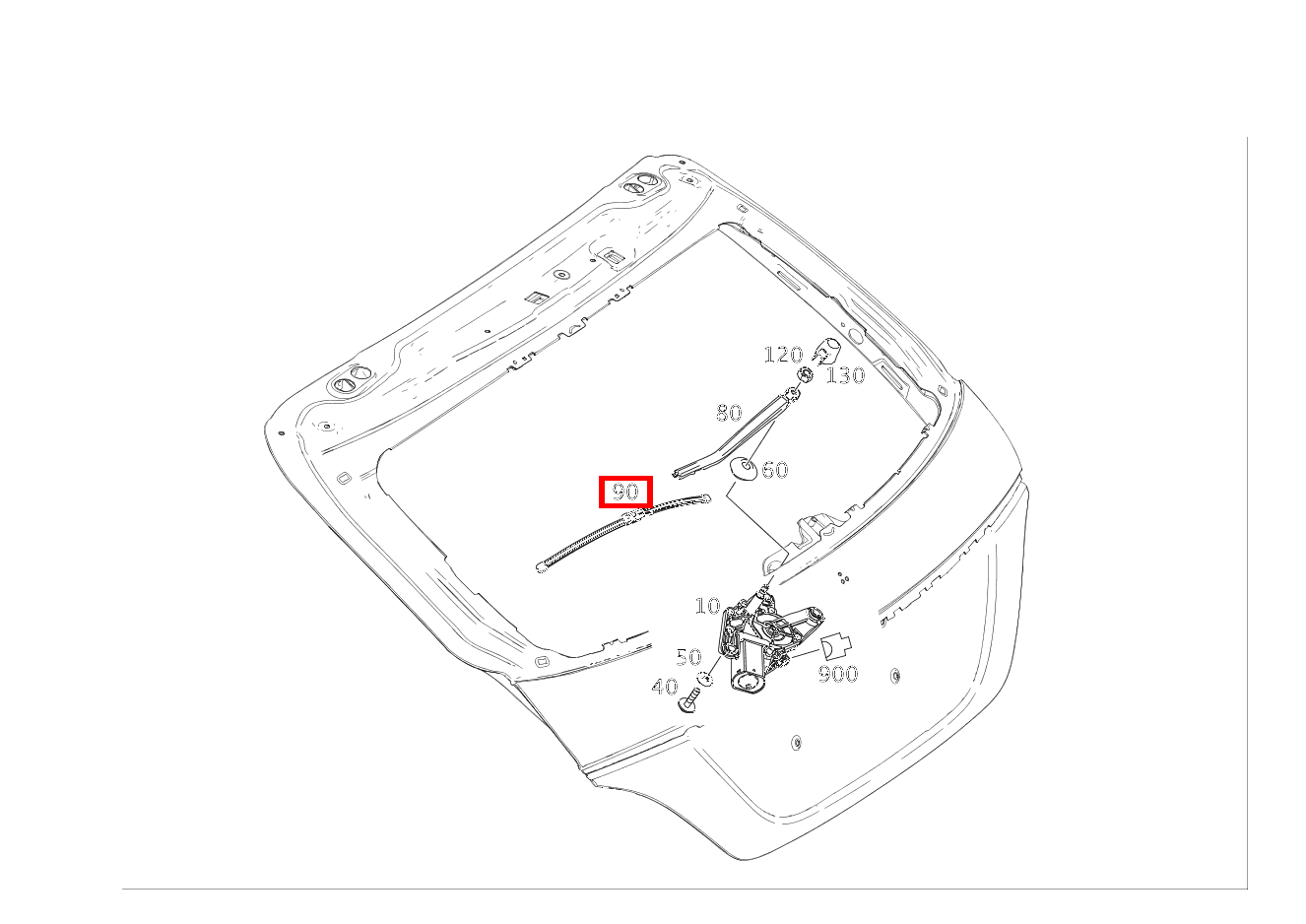 Wischerblatt HECKSCHEIBENWISCHER Mercedes-AMG CLS 63 S 4MATIC Shooting Brake 218