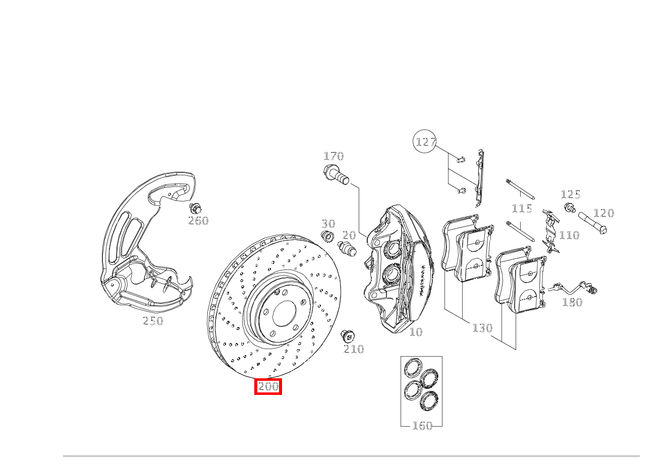 Bremsscheibe belüftet Rechts S500 L 222