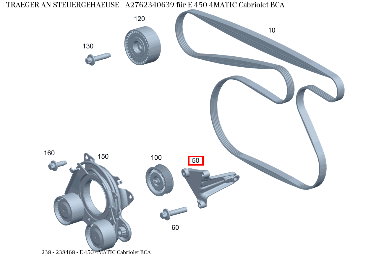 Träger AN STEUERGEHAEUSE E 450 4MATIC Cabriolet BCA 238