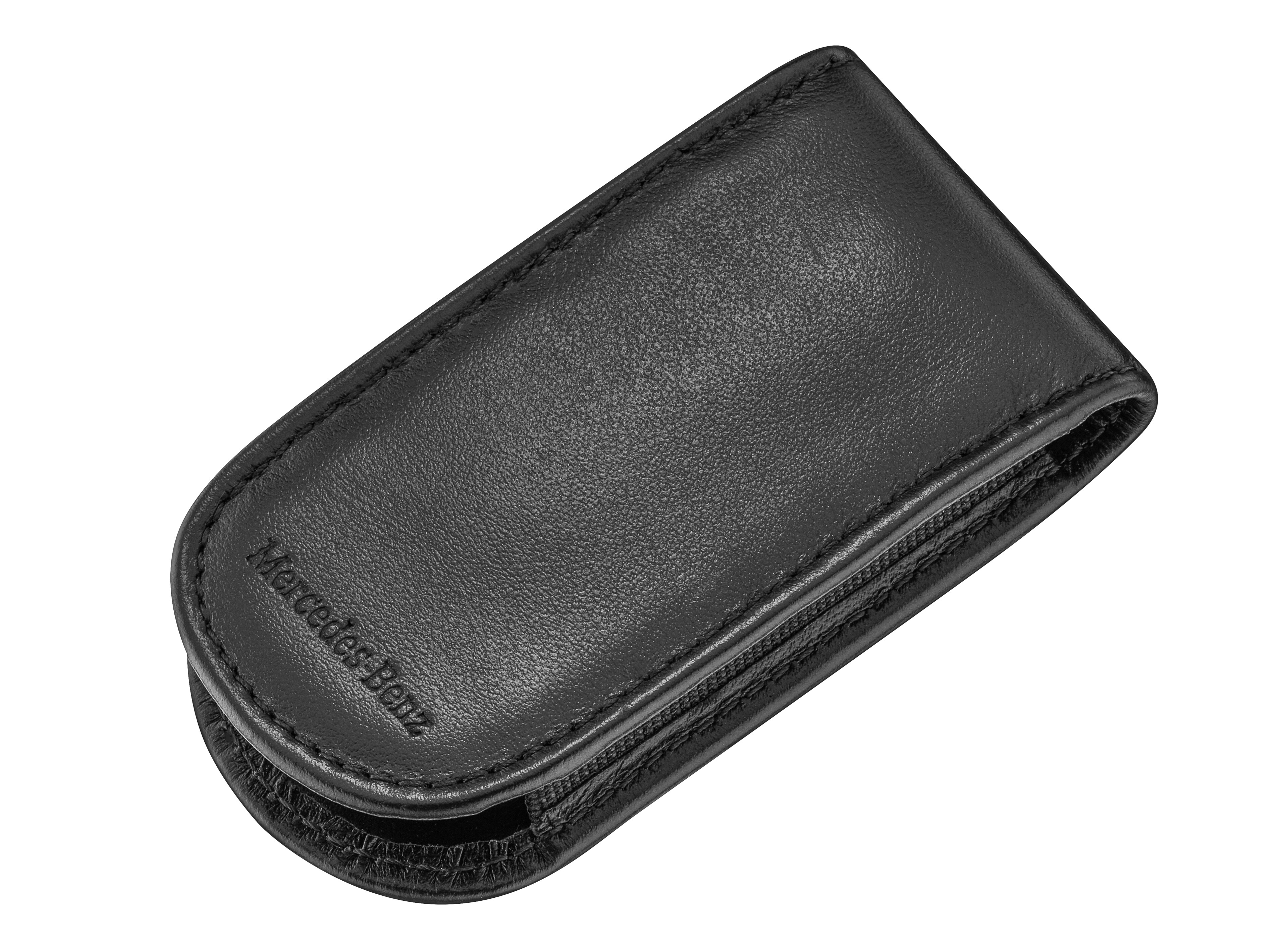 Mercedes-Benz - Schlüsselsleeve schwarz, Rindleder