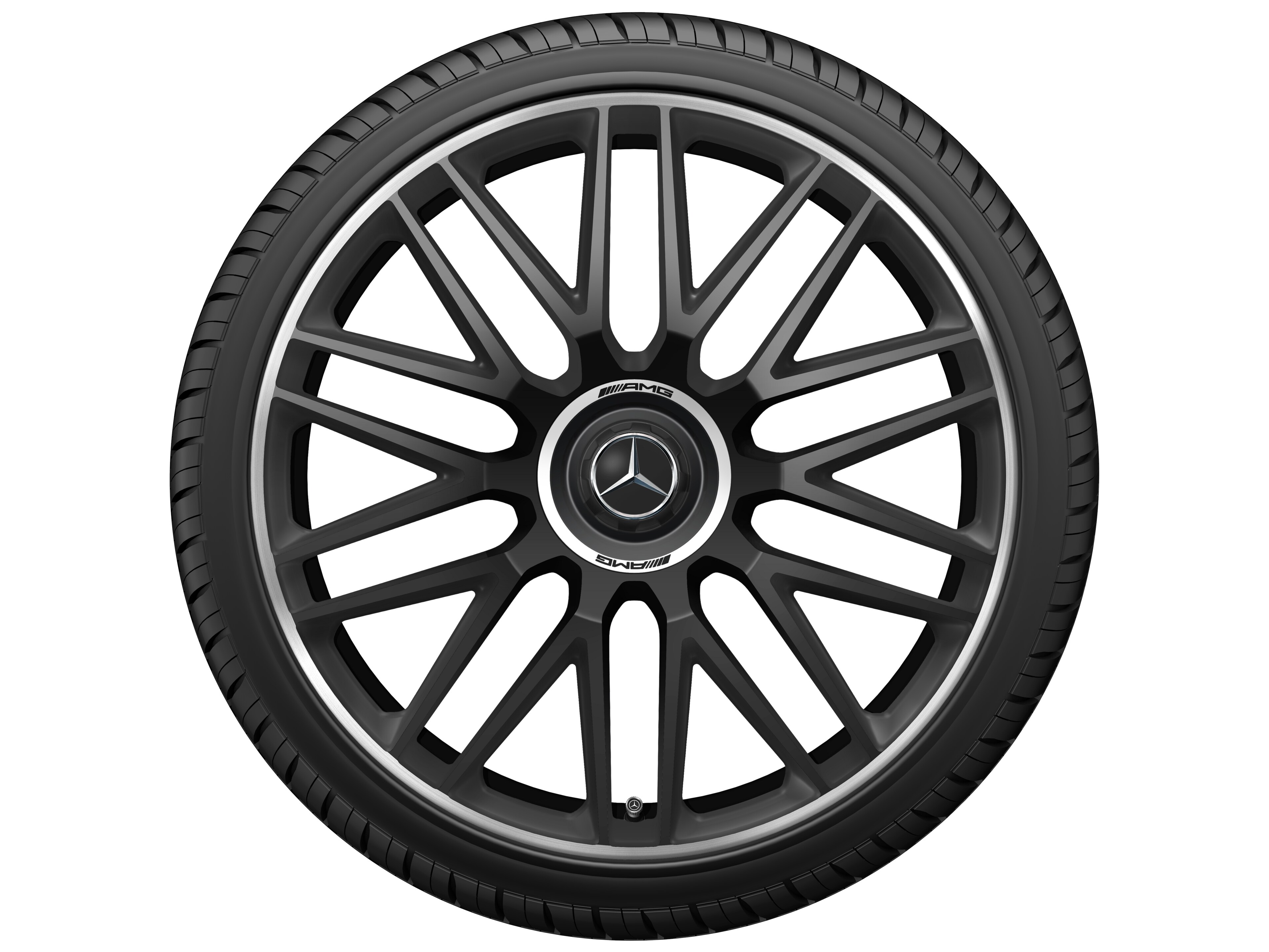 AMG Schmiederad 10-Speichen-Design, 21 Zoll, 9,5 J x 21 ET 56, schwarz matt