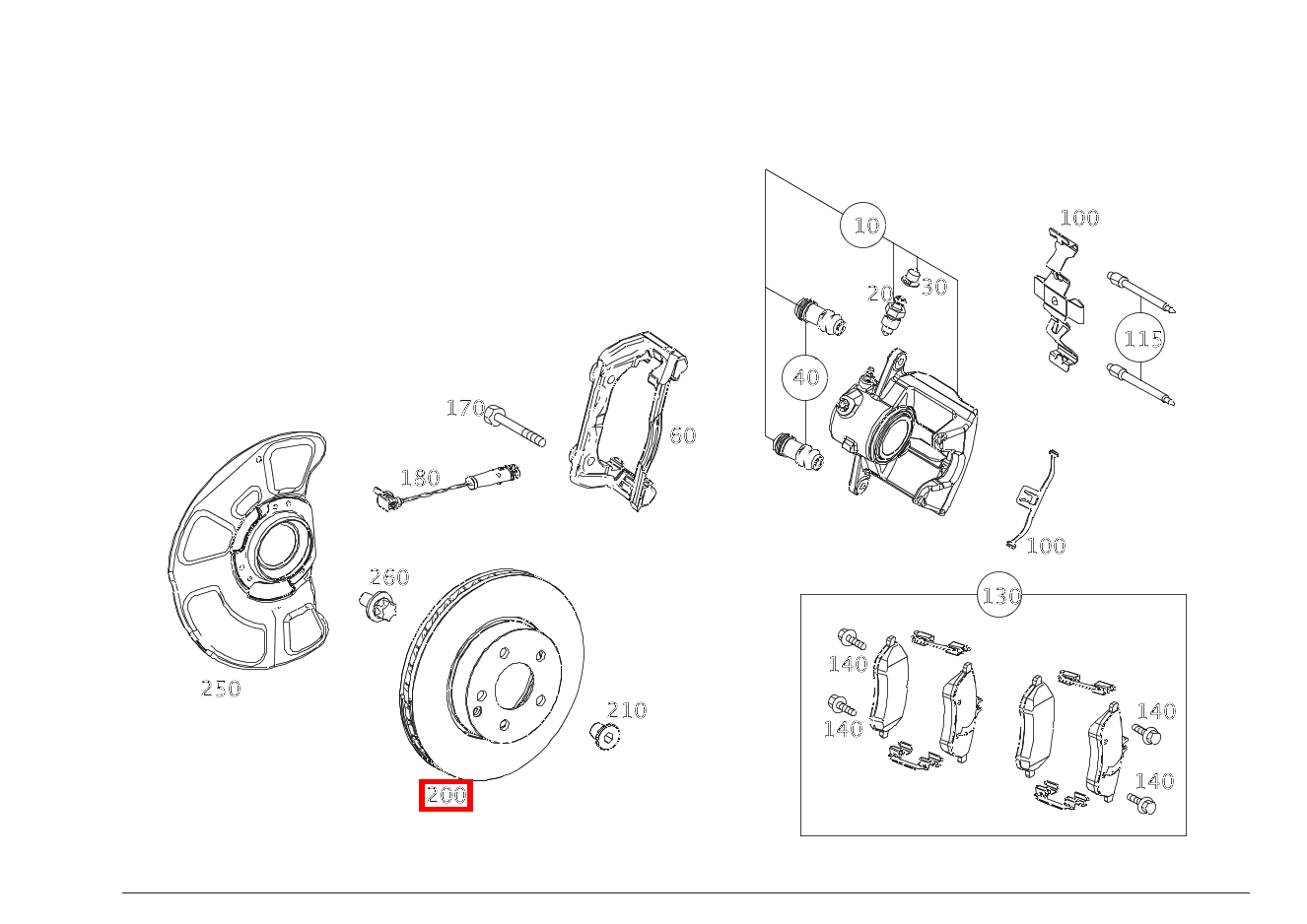 Bremsscheibe belüftet Vorne Rechts E300 BT H 212
