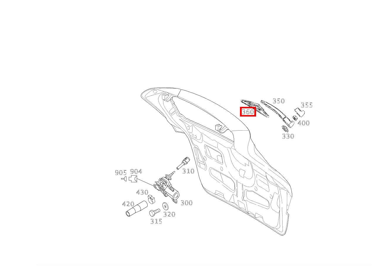 Wischerblatt RUECKWANDTUER B 200 Turbo Sports Tourer 245