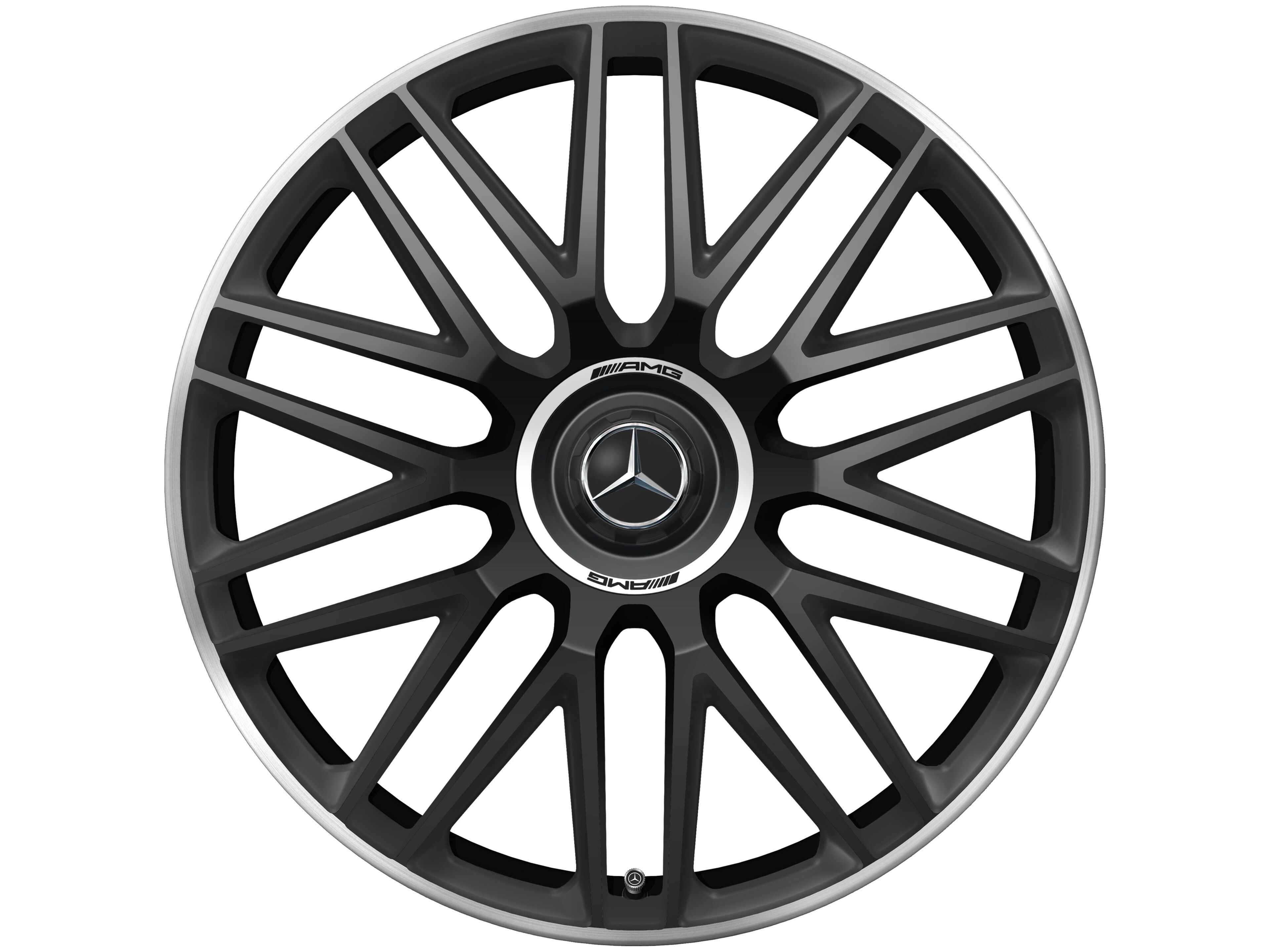 AMG Schmiederad 10-Speichen-Design, 21 Zoll, 9,5 J x 21 ET 56, schwarz matt