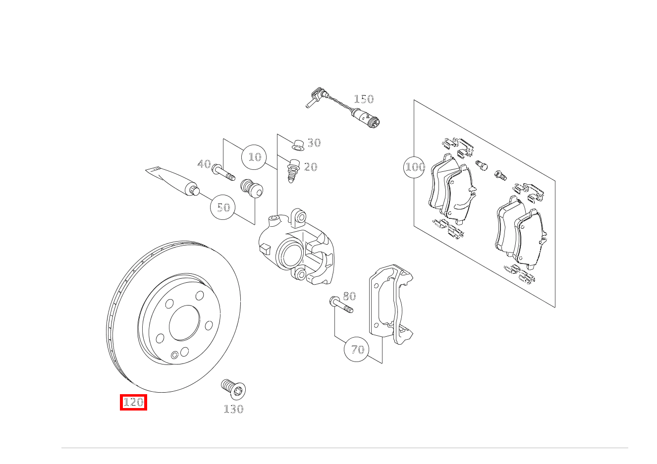 Bremsscheibe belüftet Rechts A 200 Turbo Limousine 5-türig 169 Bremsscheibe belüftet Rechts A 200 Turbo Limousine 5-türig 169