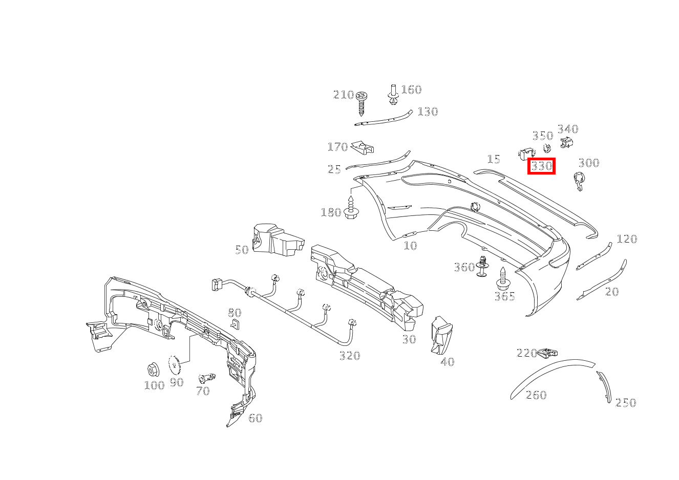 ABSTANDSSENSOR IN STOSSFAENGER HINTEN SLK 55 AMG Roadster 171 ABSTANDSSENSOR IN STOSSFAENGER HINTEN SLK 55 AMG Roadster 171