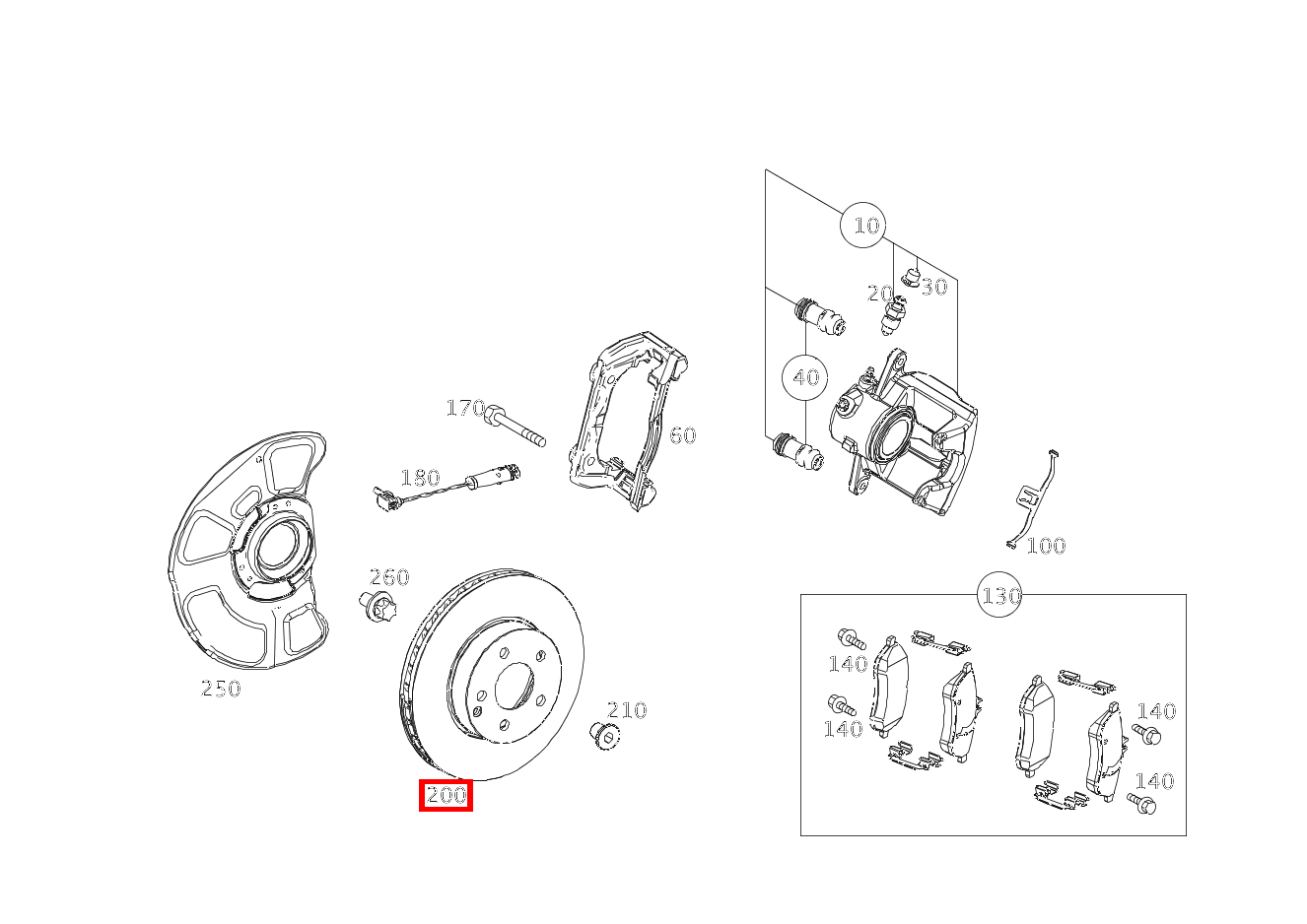Bremsscheibe belüftet Vorne Rechts E300T BT H 212 Bremsscheibe belüftet Vorne Rechts E300T BT H 212