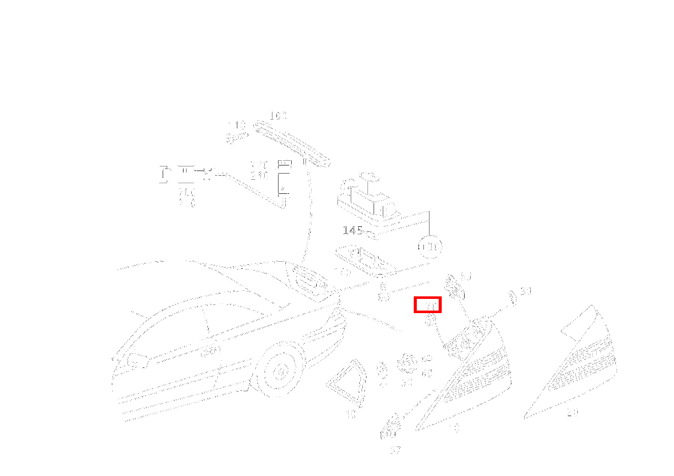 Mutter HECKLEUCHTE AN KOTFLUEGEL; M5 CL 65 AMG Coupé 215 Mutter HECKLEUCHTE AN KOTFLUEGEL; M5 CL 65 AMG Coupé 215