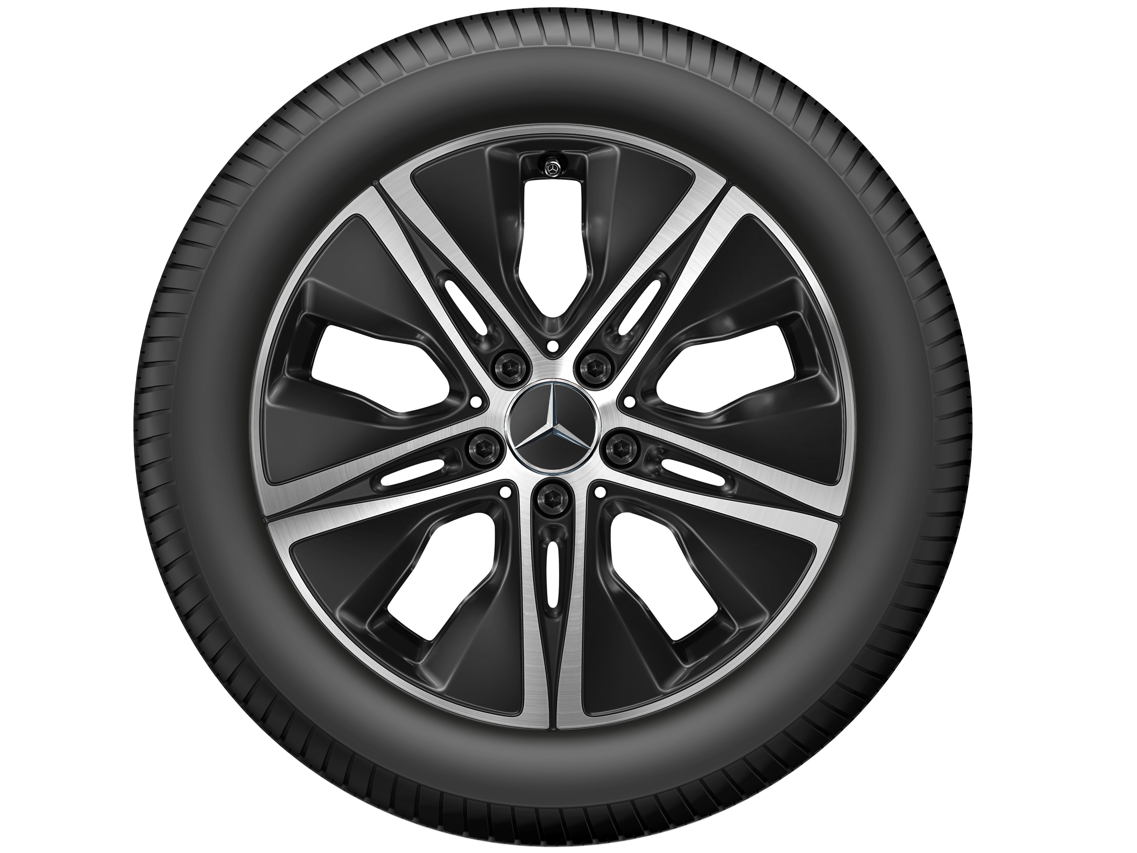 Mercedes-Benz - 5-Loch-Rad, 43,2 cm (17 Zoll), glanzgedreht 5-Loch-Rad, 43,2 cm (17 Zoll), glanzgedreht