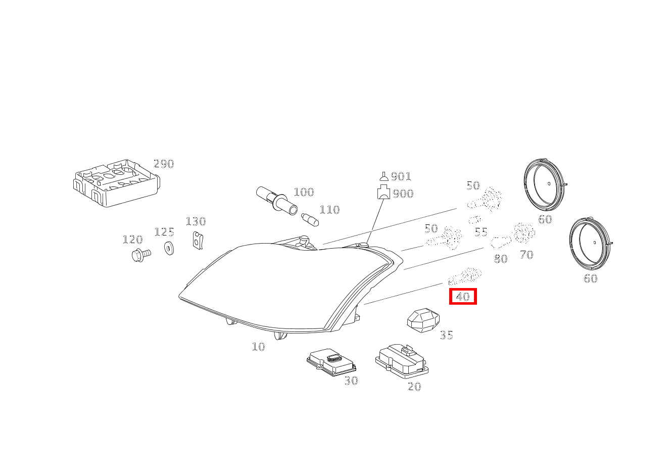GASENTLAD.LAMPE ABBLENDLICHT UND FERNLICHT; D2S 12V-35W Maybach 62 S (langer Radstand) 240 GASENTLAD.LAMPE ABBLENDLICHT UND FERNLICHT; D2S 12V-35W Maybach 62 S (langer Radstand) 240