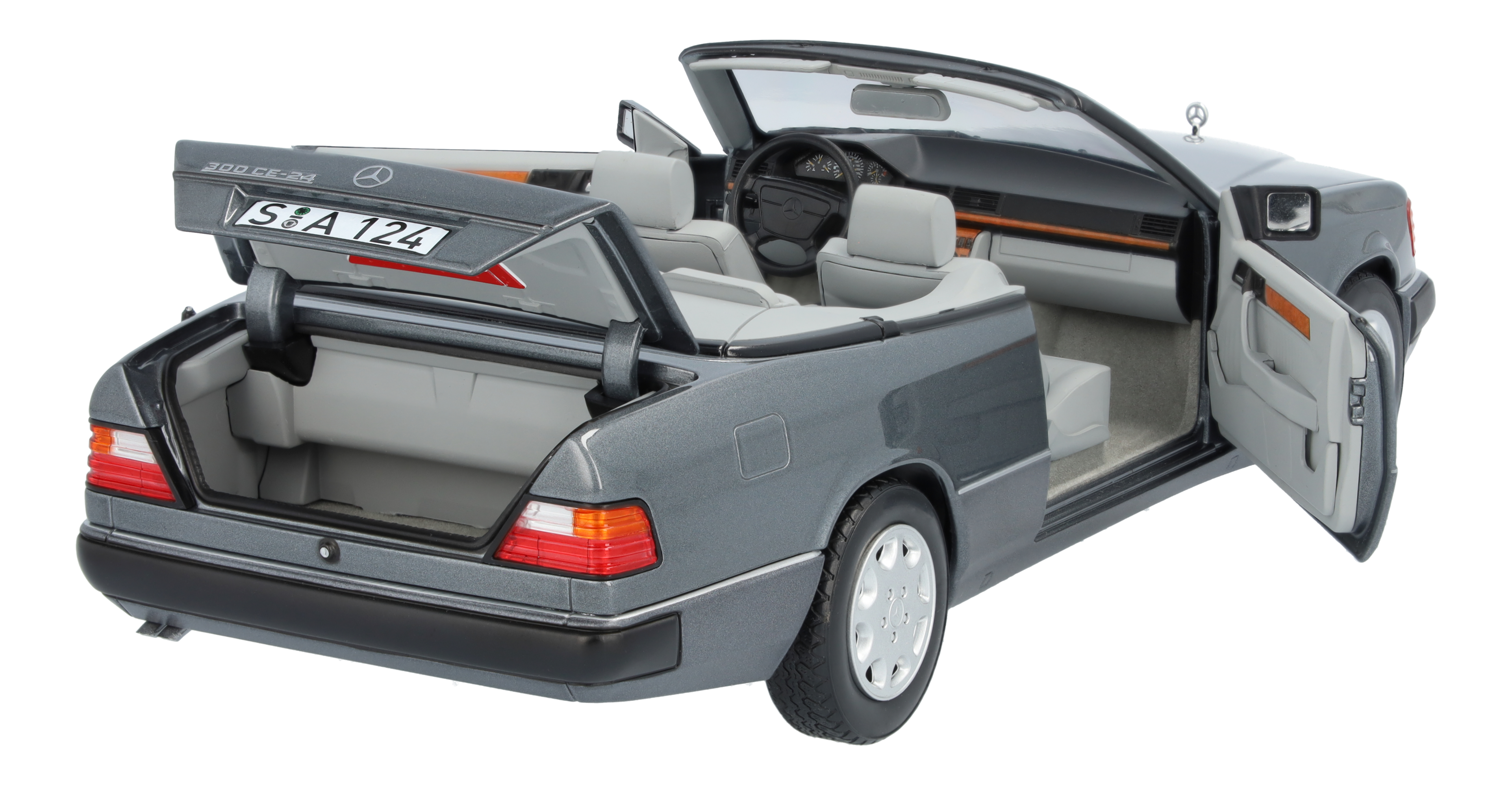 300 CE-24 Cabriolet A 124 (1991-1993) perlmuttgrau, Norev, 1:18