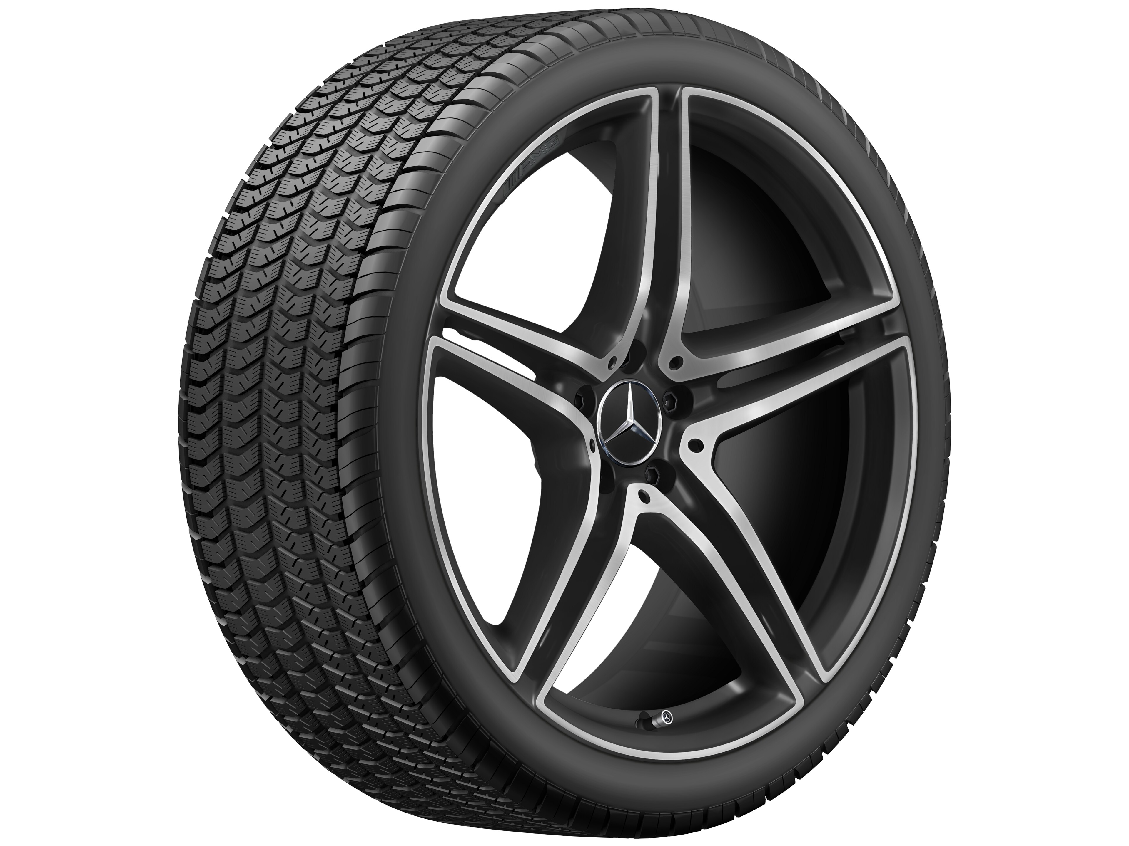 AMG Vielspeichen-Rad, 21 Zoll, 9,5 J x 21 ET 33, schwarz matt