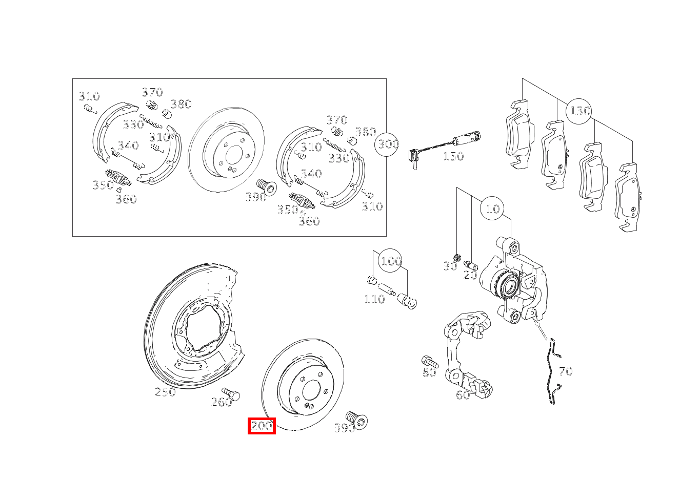 Bremsscheibe belüftet Hinten rechts E 350 T-Modell BlueT 212 Bremsscheibe belüftet Hinten rechts E 350 T-Modell BlueT 212
