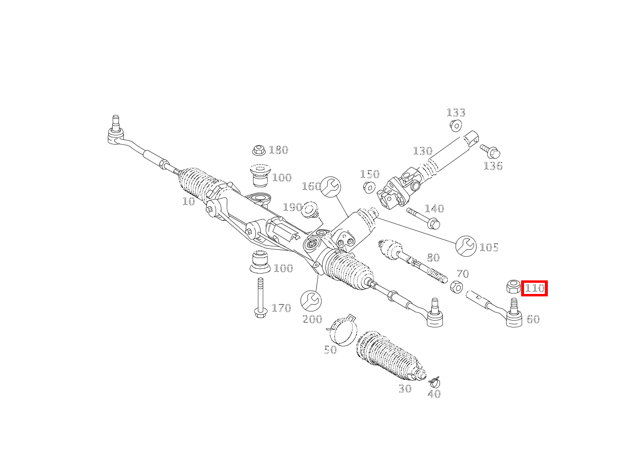 Sechskantmutter SPURSTANGE AN ACHSSCHENKEL; M14X1,5 SLK 55 AMG Roadster 171 Sechskantmutter SPURSTANGE AN ACHSSCHENKEL; M14X1,5 SLK 55 AMG Roadster 171