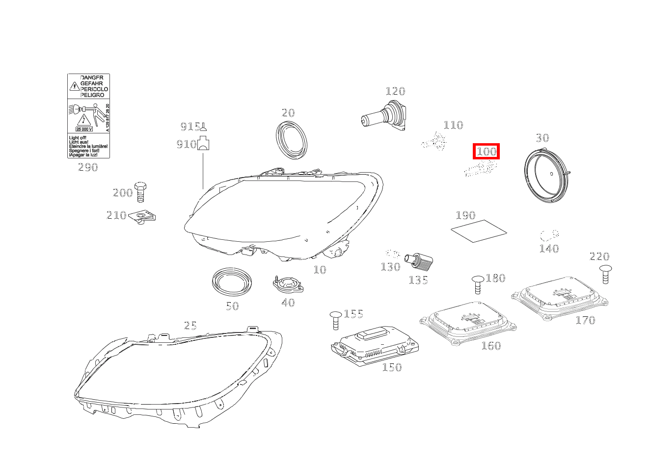 GASENTLAD.LAMPE ABBLENDLICHT; D1S-35W-BIXENON S 500 CGI 216 GASENTLAD.LAMPE ABBLENDLICHT; D1S-35W-BIXENON S 500 CGI 216