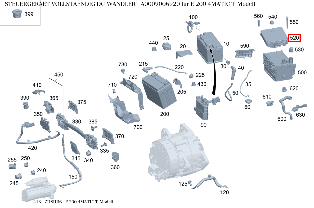 Steuergerät vollständig DC-WANDLER E 200 4MATIC T-Modell 213 Steuergerät vollständig DC-WANDLER E 200 4MATIC T-Modell 213