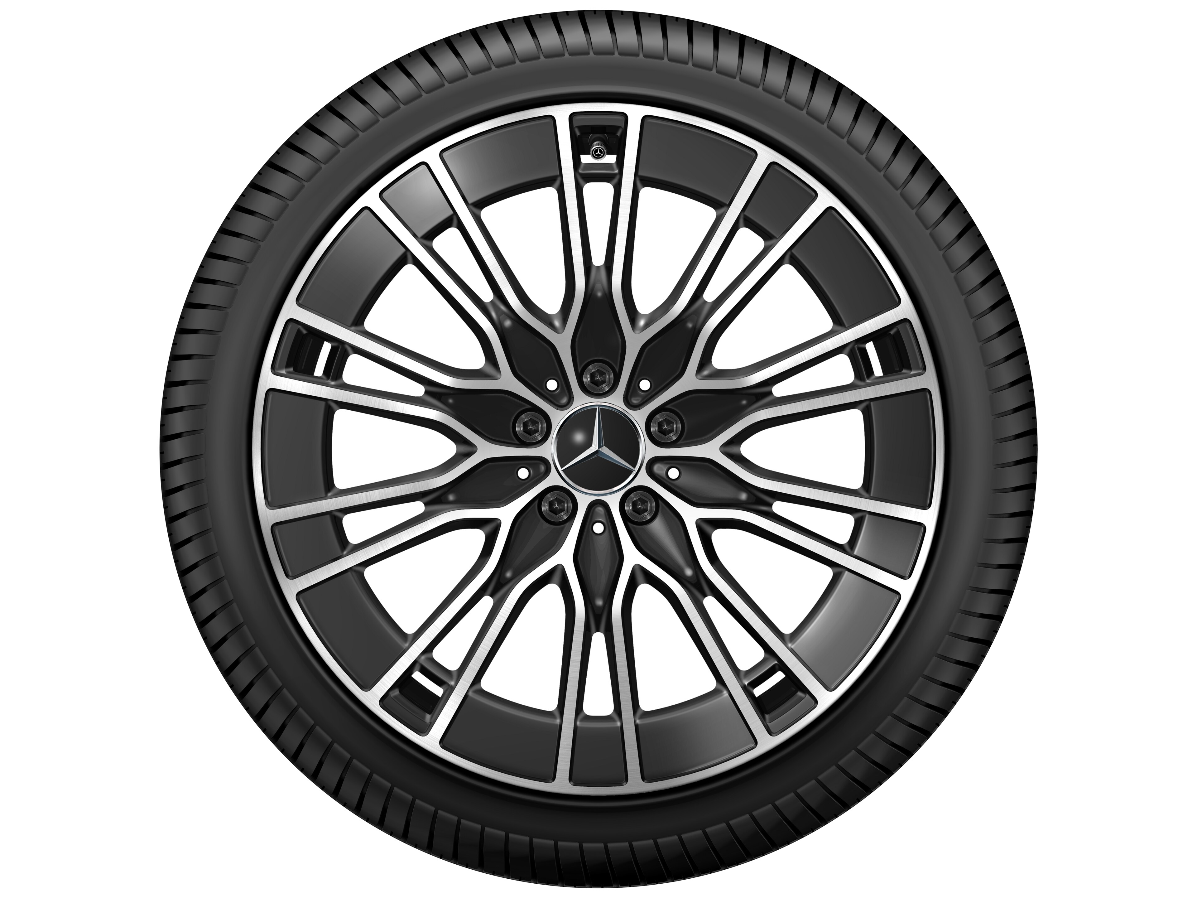 10-Doppelspeichen-Rad, Aero, 20 Zoll 8,5 J x 20 ET 35,5, schwarz, glanzgedreht