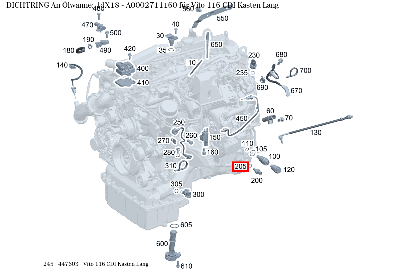 Dichtring An Ölwanne; 14X18 Vito 116 CDI Kasten Lang 245 Dichtring An Ölwanne; 14X18 Vito 116 CDI Kasten Lang 245