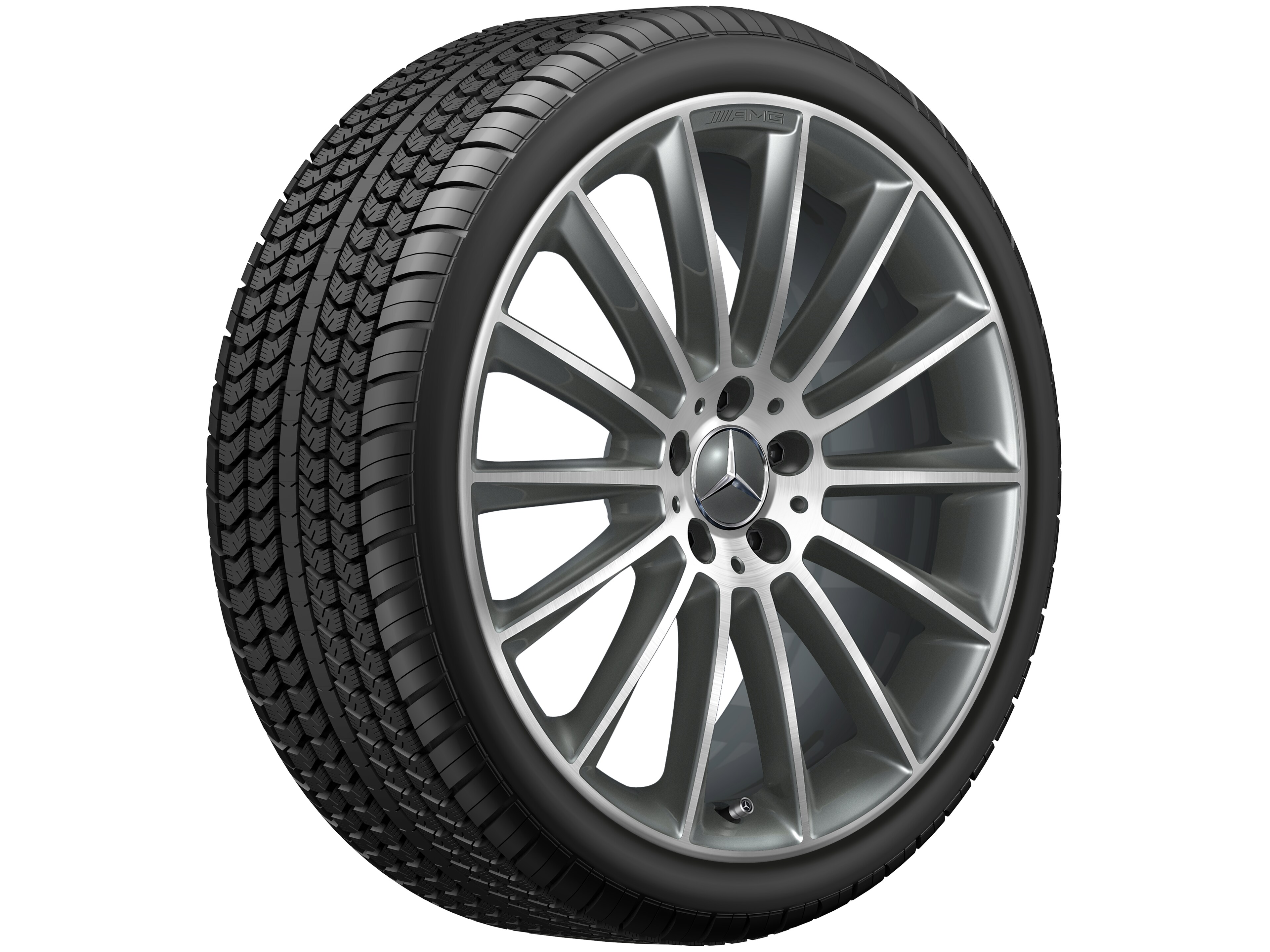 Mercedes-Benz - AMG Vielspeichen-Rad, 50,8 cm (20 Zoll), glanzgedreht 9 J x 20 ET 49, titangrau
