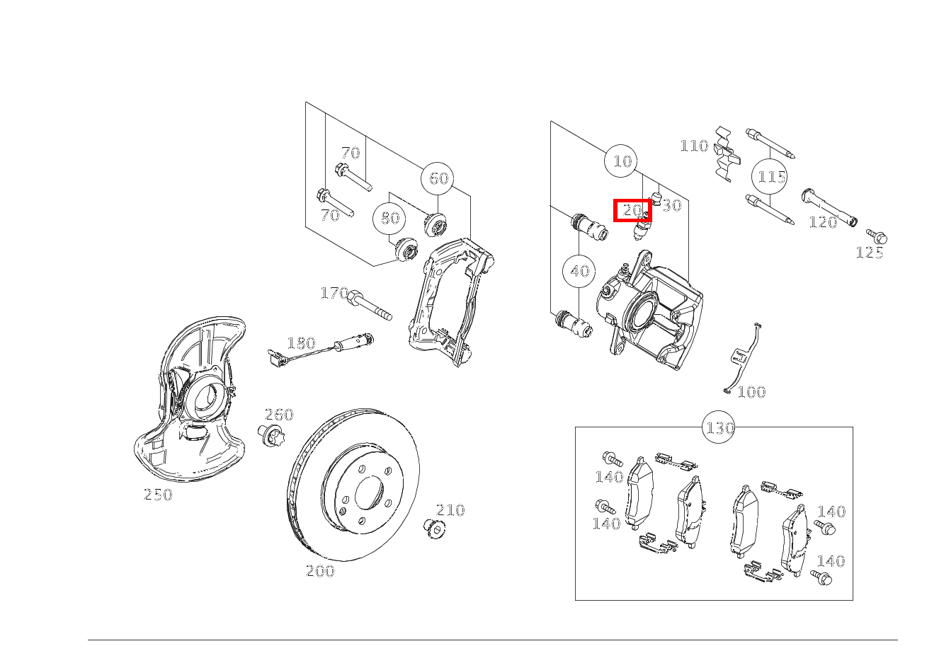 TEILESATZ ENTLUEFT.VENTIL MIT STAUBKAPPE C63AMG BlackSeries 204