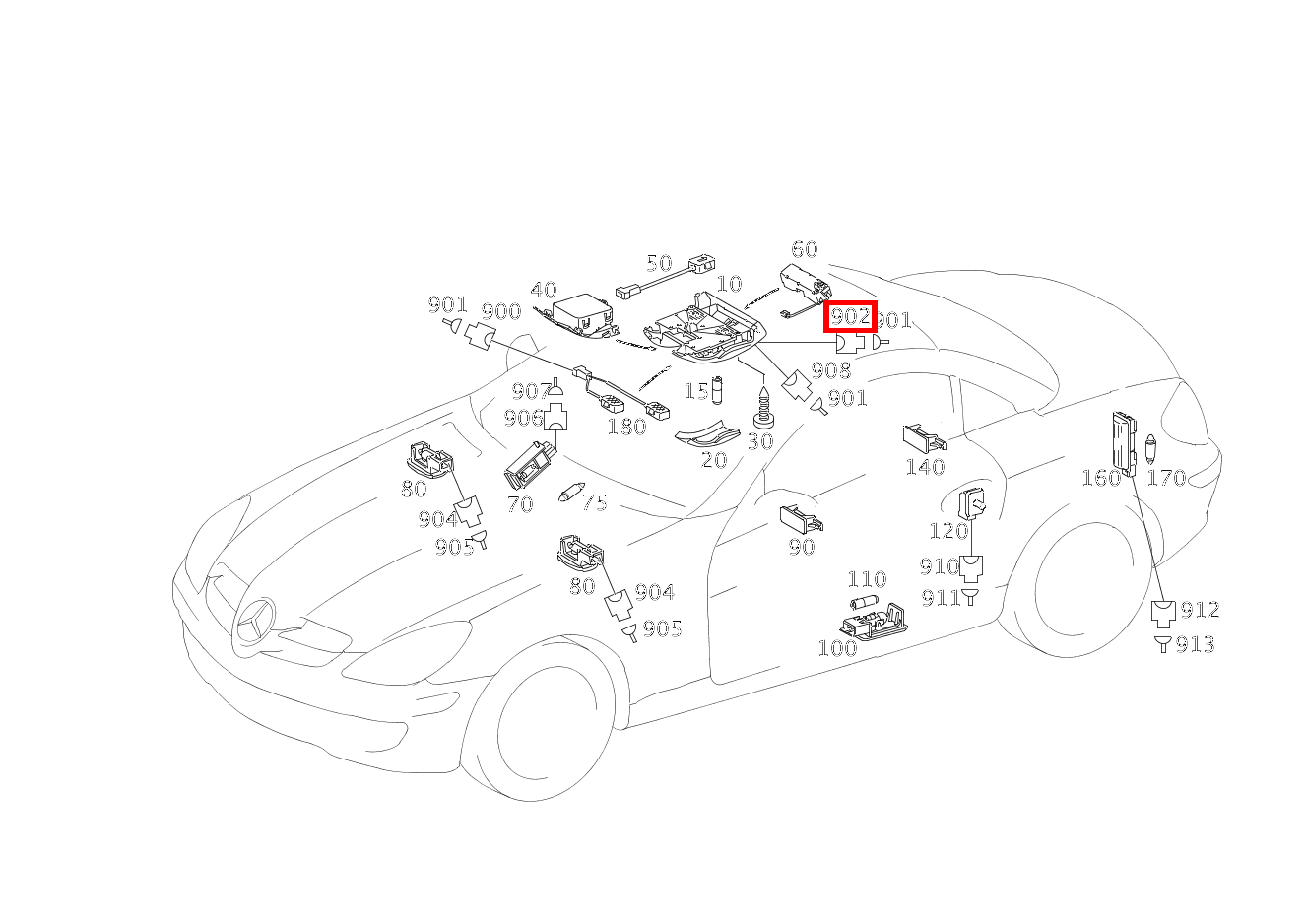Stecker MIKROFON NOTRUF B25; 2-PIN MQS SLK 55 AMG Roadster 171 Stecker MIKROFON NOTRUF B25; 2-PIN MQS SLK 55 AMG Roadster 171