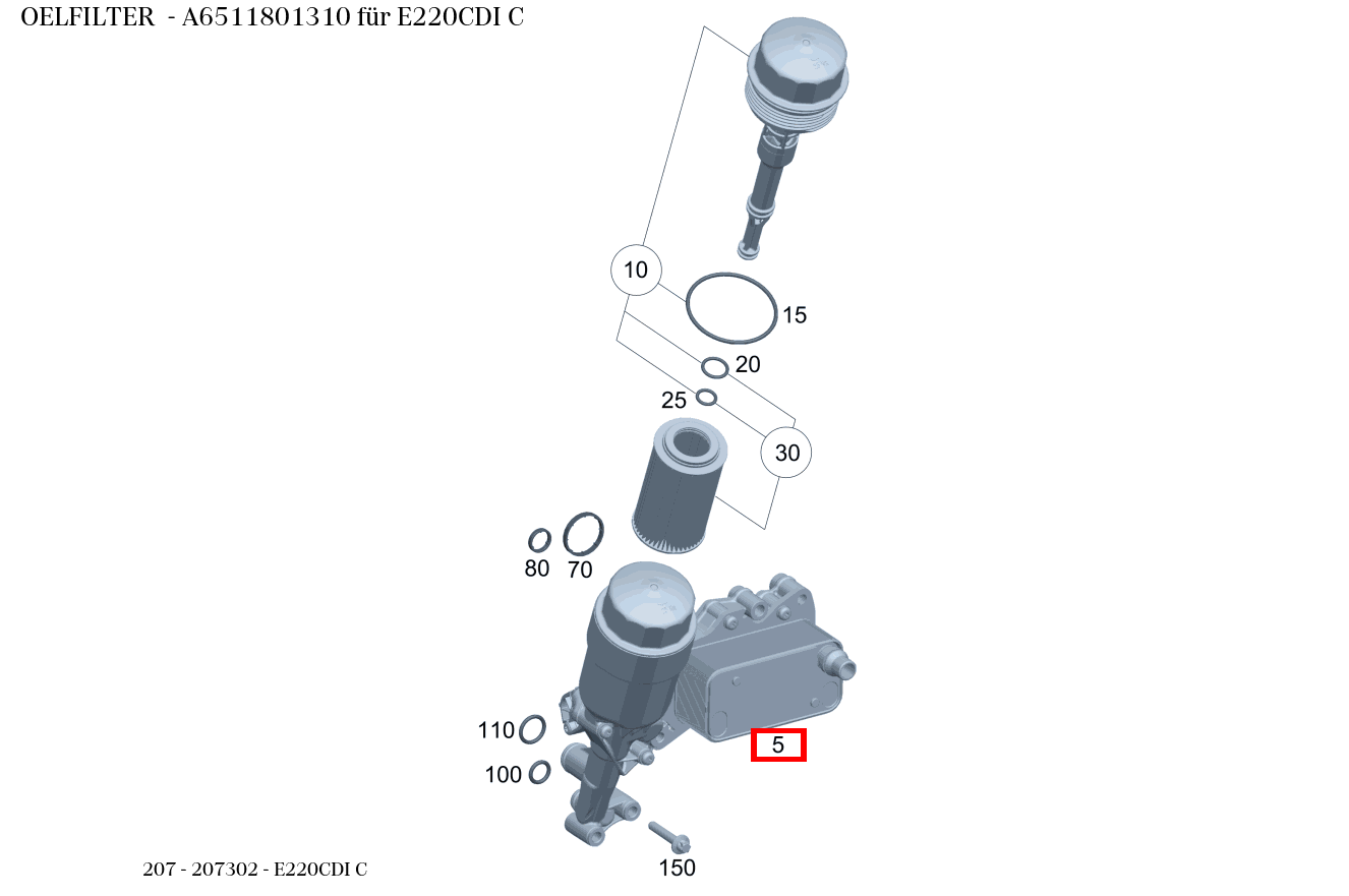 Ölfilter E220CDI C 207