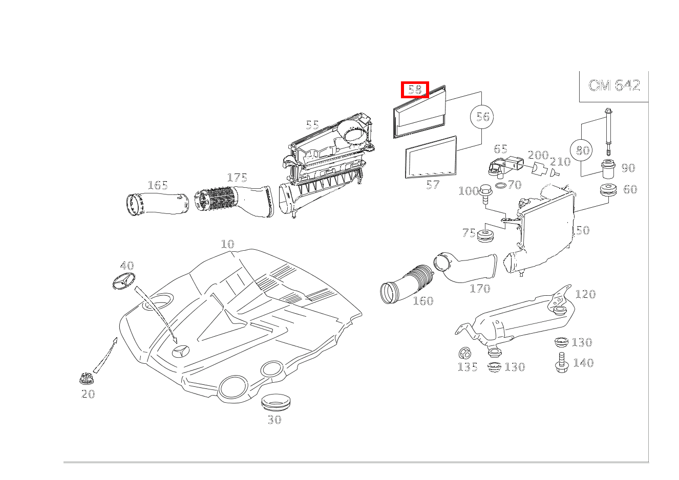 Luftfiltereinsatz Rechts GL 350 CDI 4MATIC Off-Roader B 164 Luftfiltereinsatz Rechts GL 350 CDI 4MATIC Off-Roader B 164