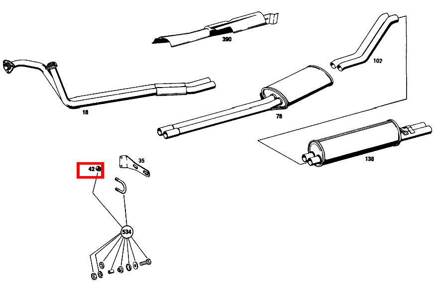 Mutter HALTER AN VORDERES AUSPUFFROHR; M8 280 SE 108 Mutter HALTER AN VORDERES AUSPUFFROHR; M8 280 SE 108