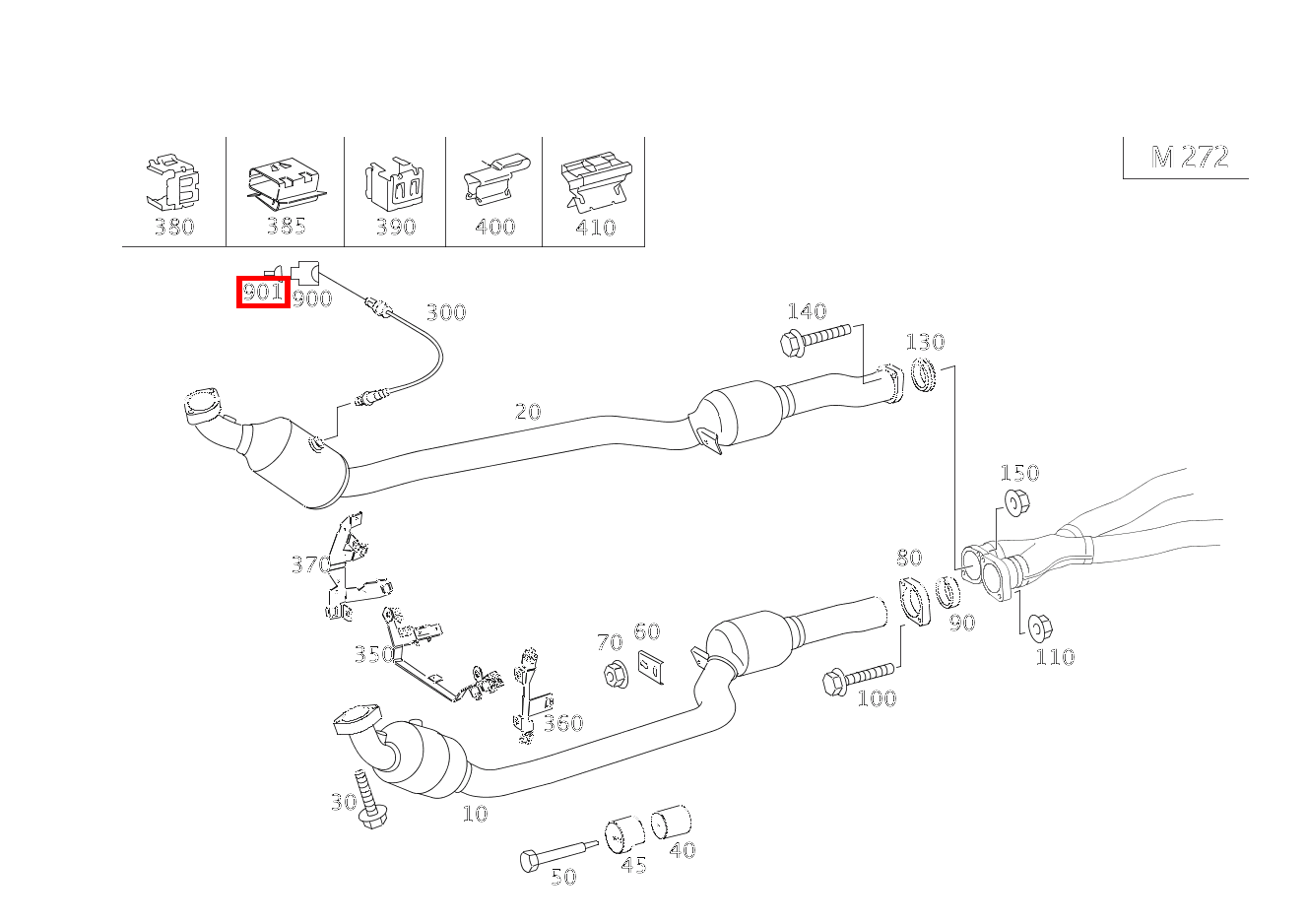 Kontaktbuchse O2-SONDE VOR KAT G3/3,G3/4; 0.22-0.5 MM2 MLK1.2 SLK 350 Roadster Sportmotor 171