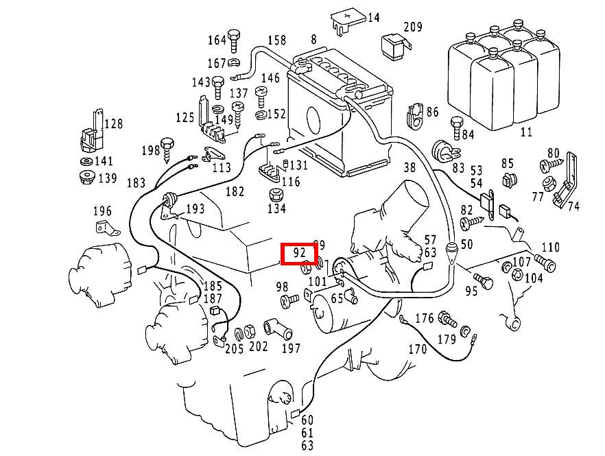 Sechskantmutter LEITUNG AN STARTER KLEMME 30; M8-10 300TDT/E300DTDT 4M 124 Sechskantmutter LEITUNG AN STARTER KLEMME 30; M8-10 300TDT/E300DTDT 4M 124