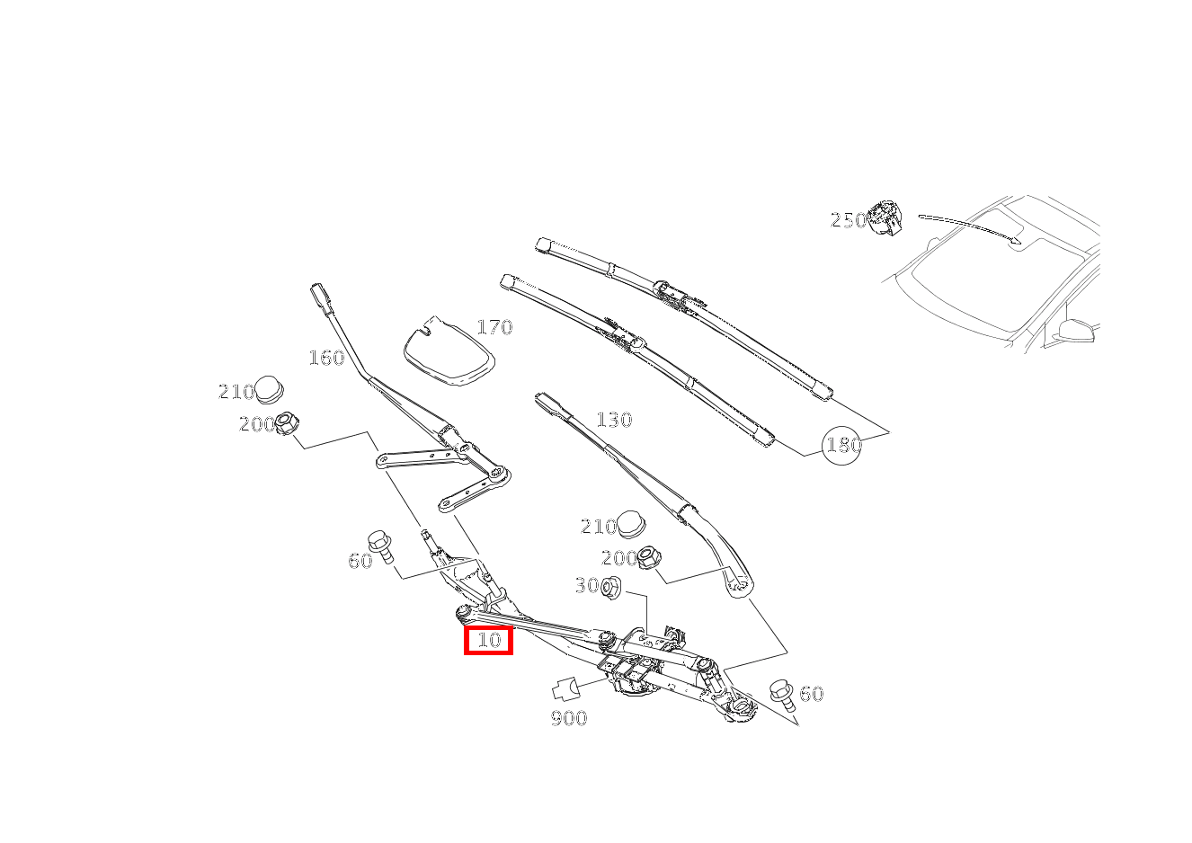 Wischeranlage B220 4M 246