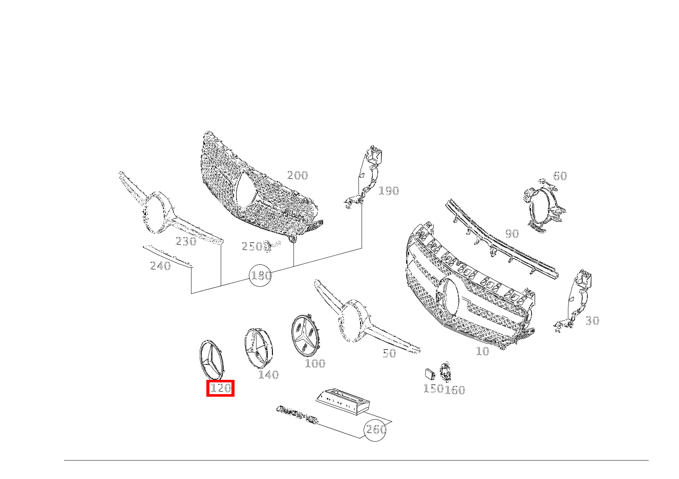Mercedes-Stern Vorne A 180 245 Mercedes-Stern Vorne A 180 245
