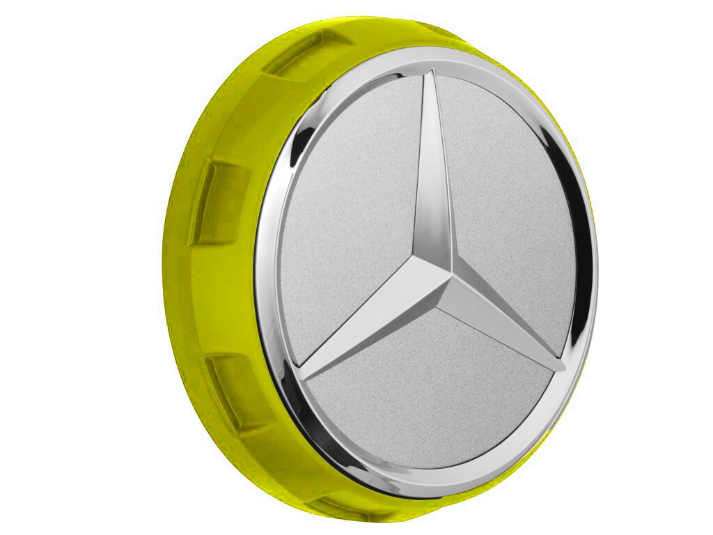 Mercedes-Benz -  AMG Radnabenabdeckung, im Zentralverschlussdesign gelb