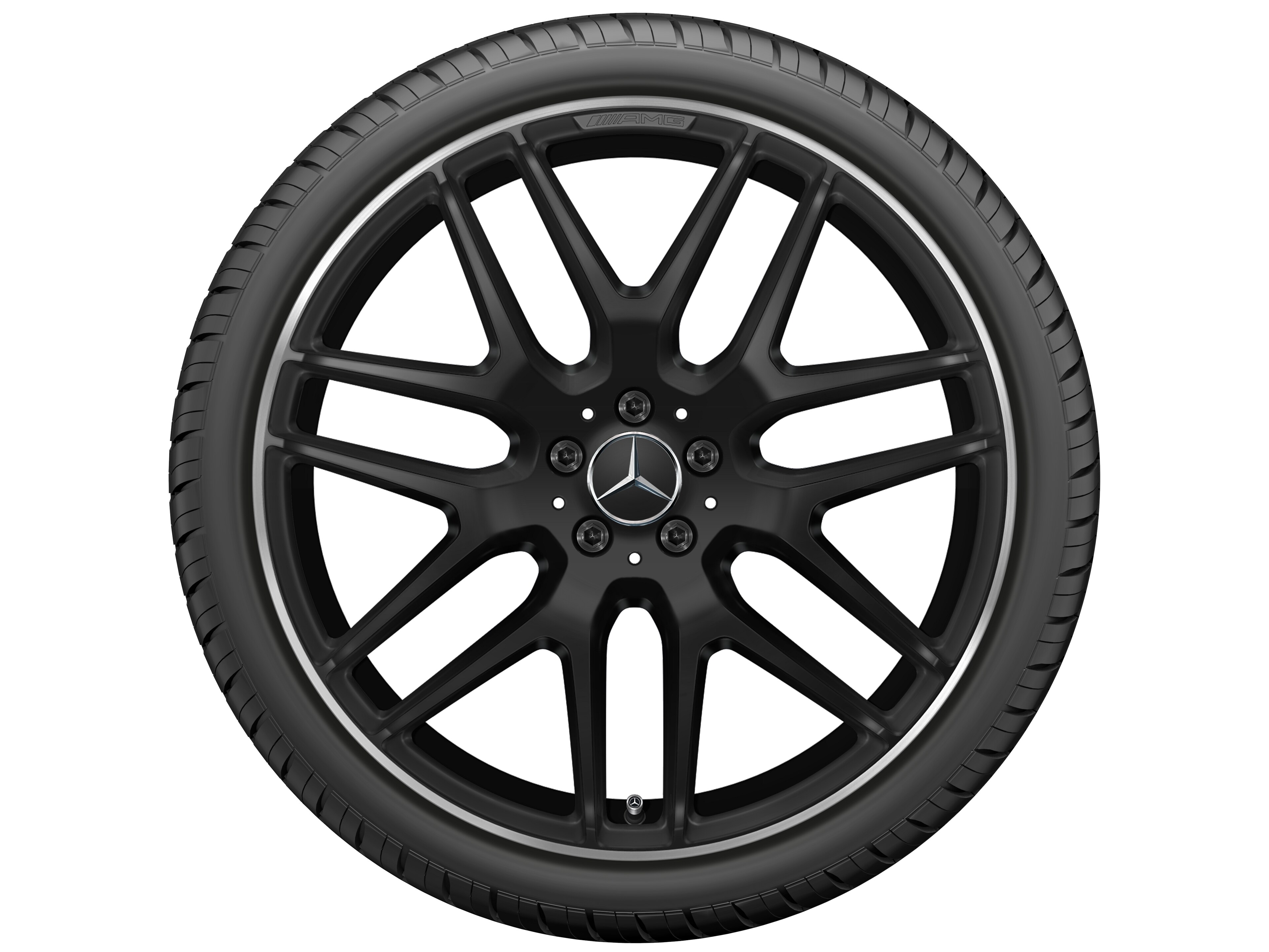 AMG Kreuzspeichen-Design, 21 Zoll, 10 J x 21 ET 46, schwarz matt