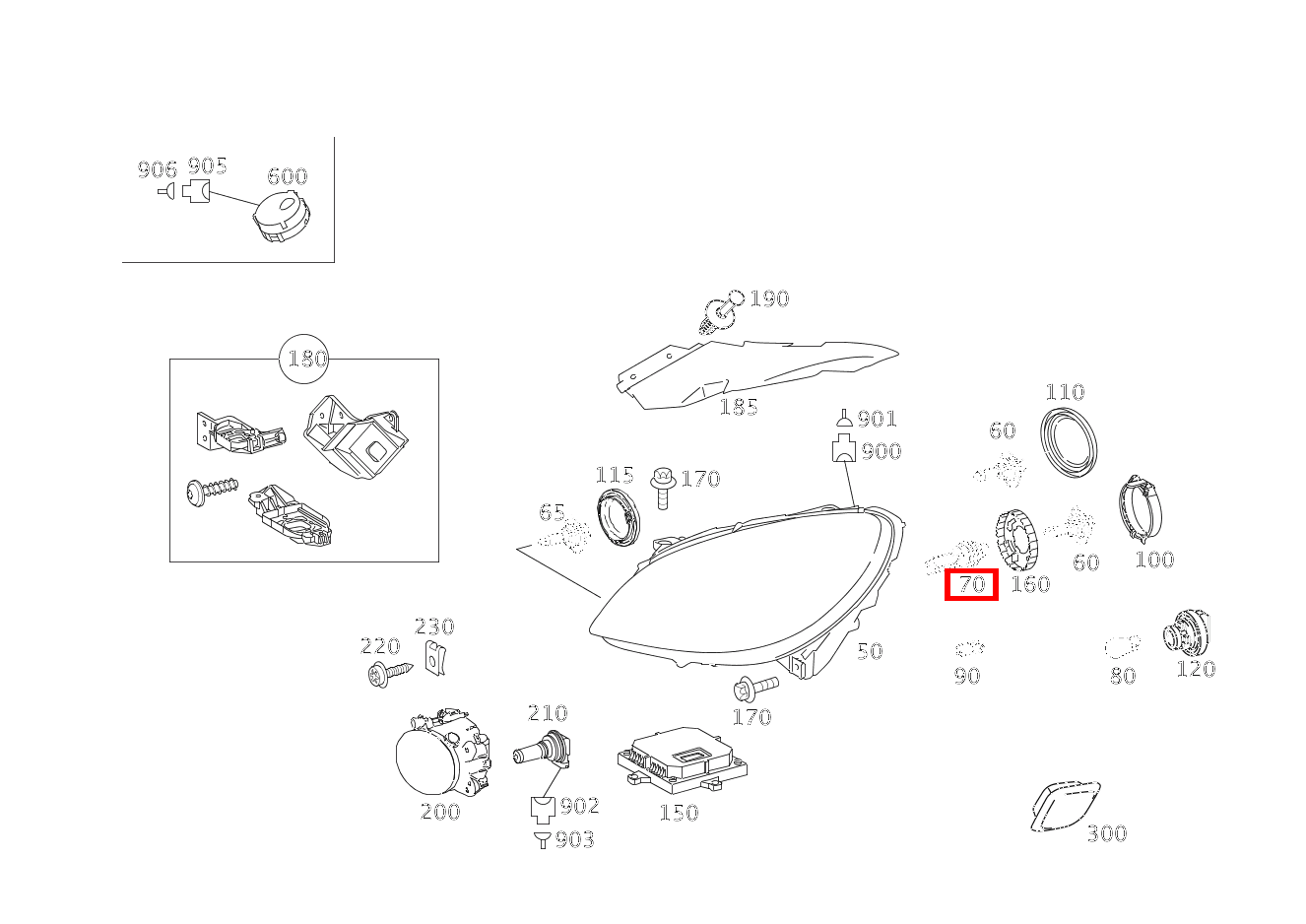 GASENTLAD.LAMPE ABBLENDLICHT UND FERNLICHT; D1S-35W-BIXENON B 200 Turbo Sports Tourer 245 GASENTLAD.LAMPE ABBLENDLICHT UND FERNLICHT; D1S-35W-BIXENON B 200 Turbo Sports Tourer 245