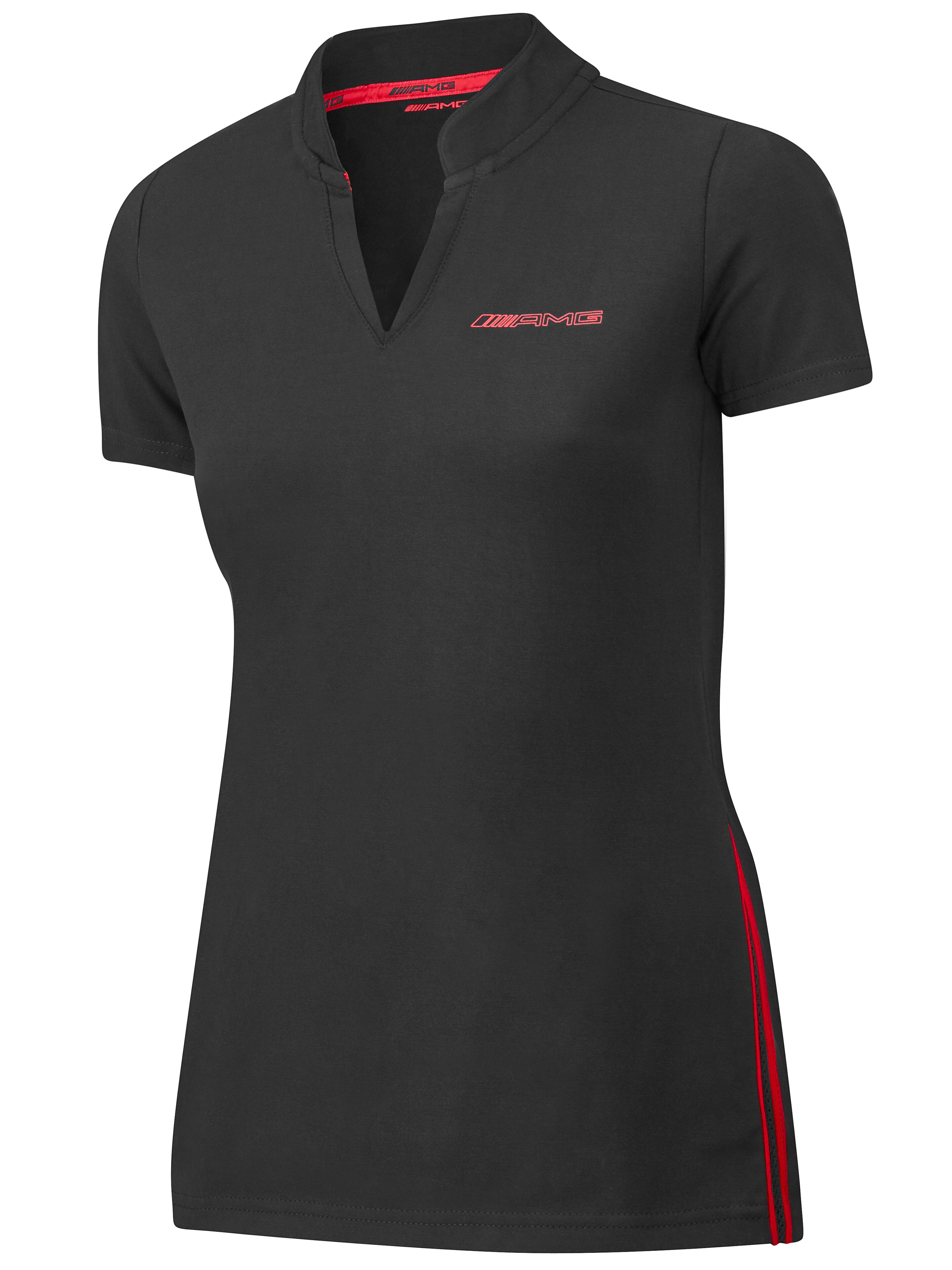 Mercedes-Benz - AMG Poloshirt Damen, schwarz/rot