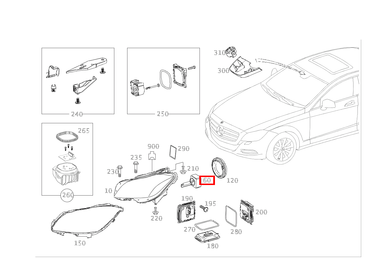 GASENTLAD.LAMPE Abblendlicht rechts; D1S-35W-BIXENON CLS350CDI BE 218 GASENTLAD.LAMPE Abblendlicht rechts; D1S-35W-BIXENON CLS350CDI BE 218