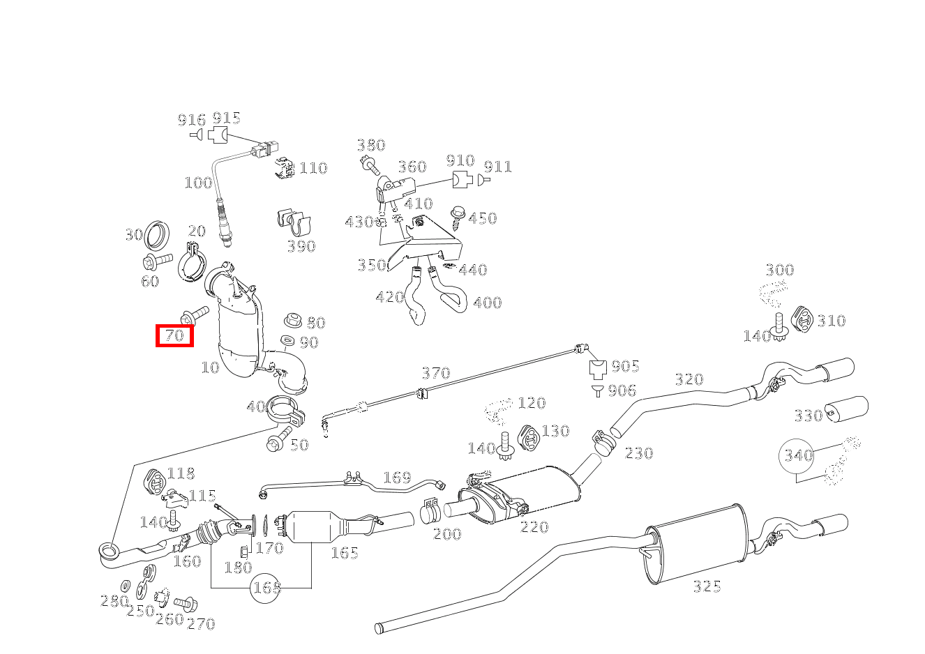 Sechsrundschraube AUSPUFFROHR AN GETRIEBE; M8X40 B 200 CDI TOURER 245