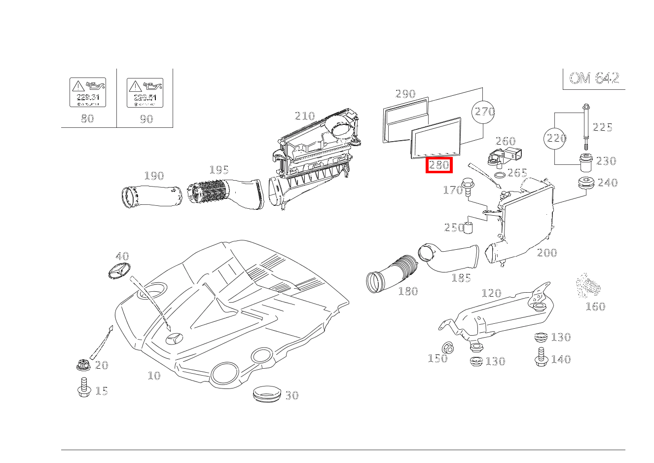 Luftfiltereinsatz LINKS R320 CDI L 4MATIC 251 Luftfiltereinsatz LINKS R320 CDI L 4MATIC 251