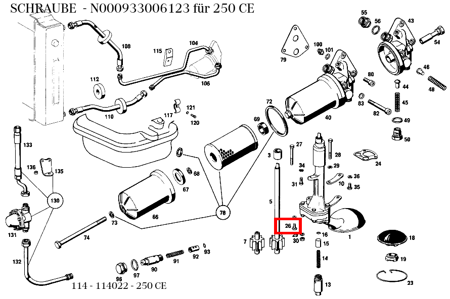 Schraube 250 CE 114 Schraube 250 CE 114