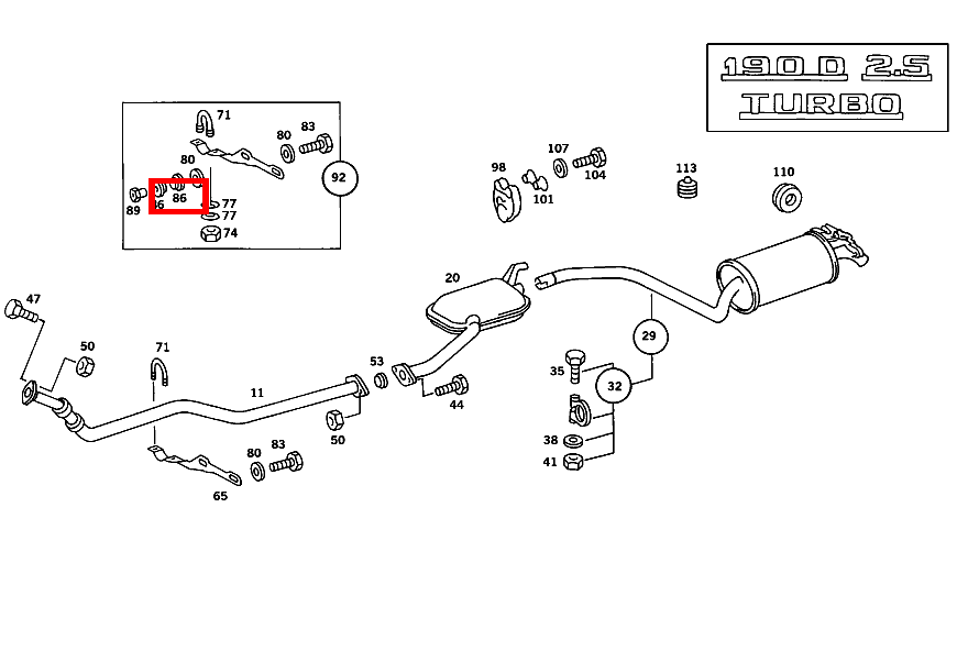 ELASTOMERSCHEIBE HALTER AN BEFESTIGUNGSPLATTE BZW. GETRIEBE 190 D 2.5 Turbo 201