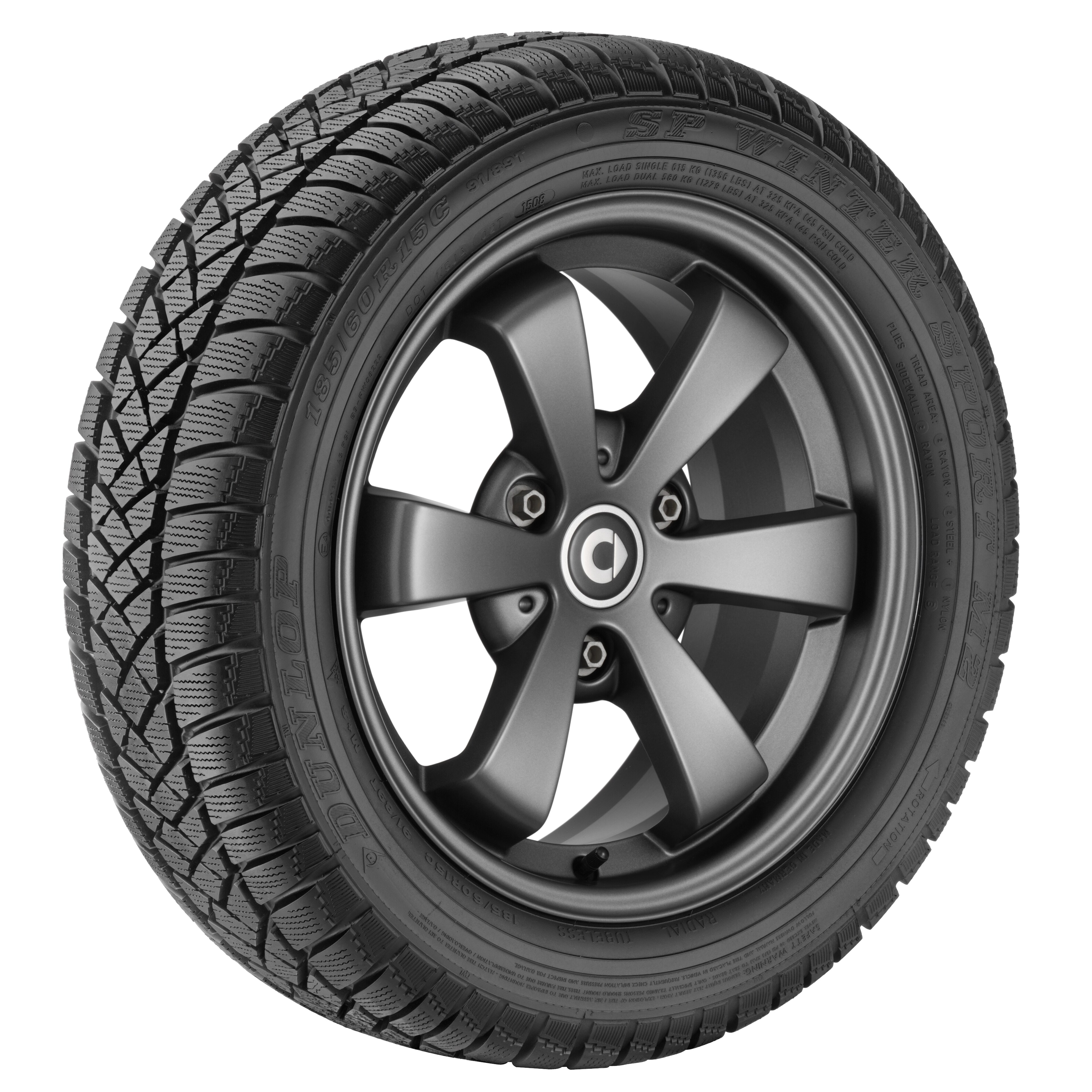 Mercedes-Benz - 6-Speichen-Leichtmetallrad, 15 Zoll, Design 5 6-Speichen-Leichtmetallrad, 15 Zoll, Design 5
