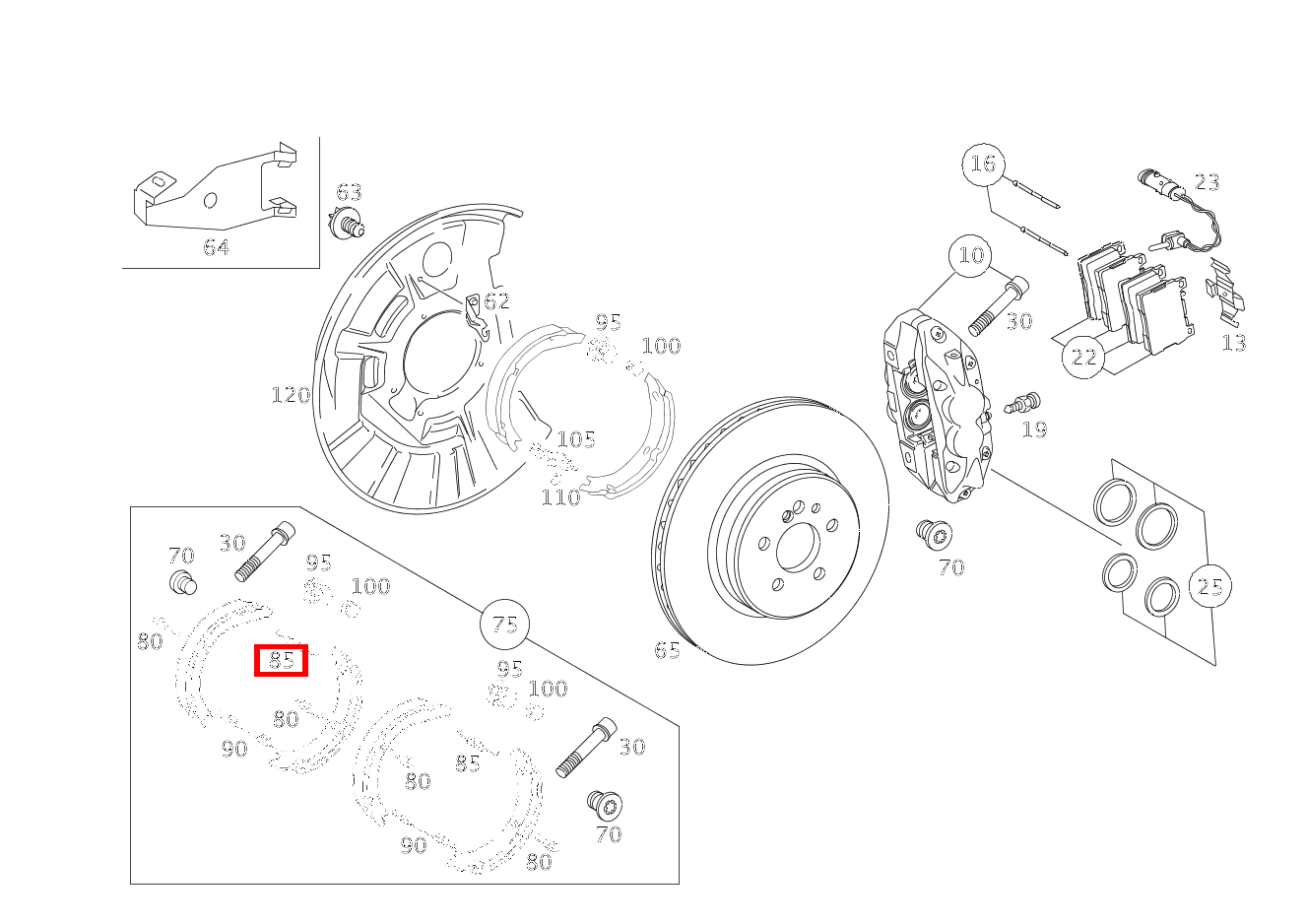 Zugfeder BREMSBACKENRUECKHOLUNG Maybach 62 S (langer Radstand) 240
